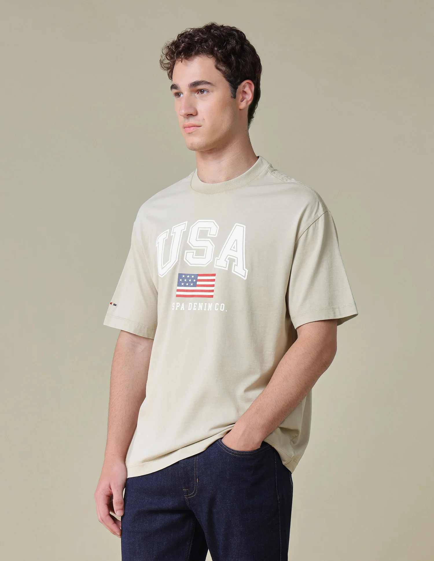Typographic Brand Printed Relaxed Fit T-Shirt - Image 4