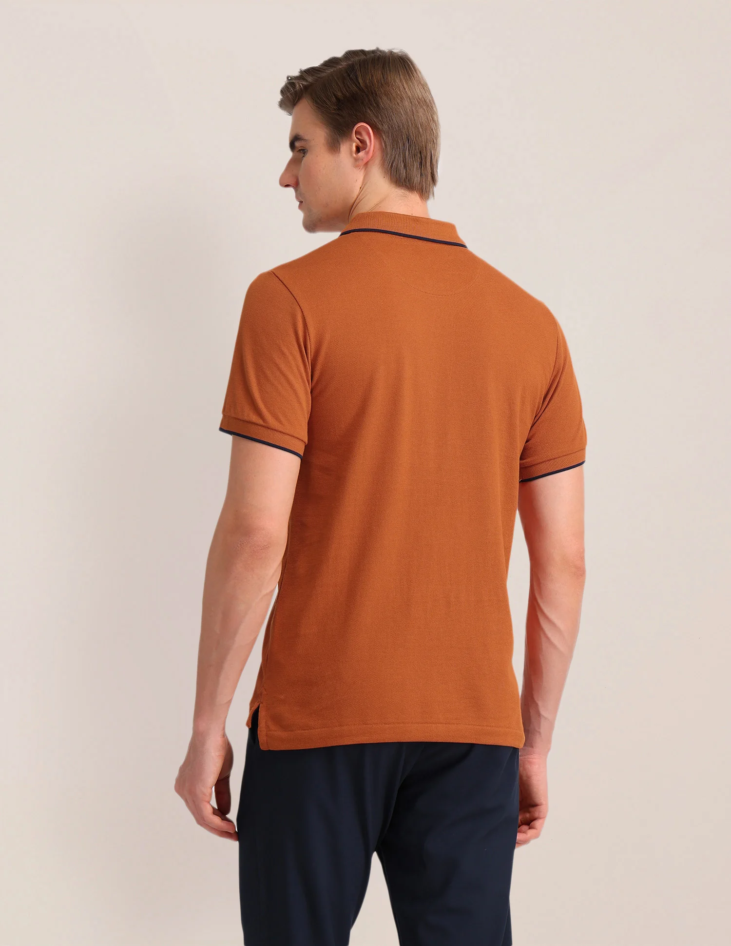 Typographic Printed Cotton Polo Shirt - Image 5