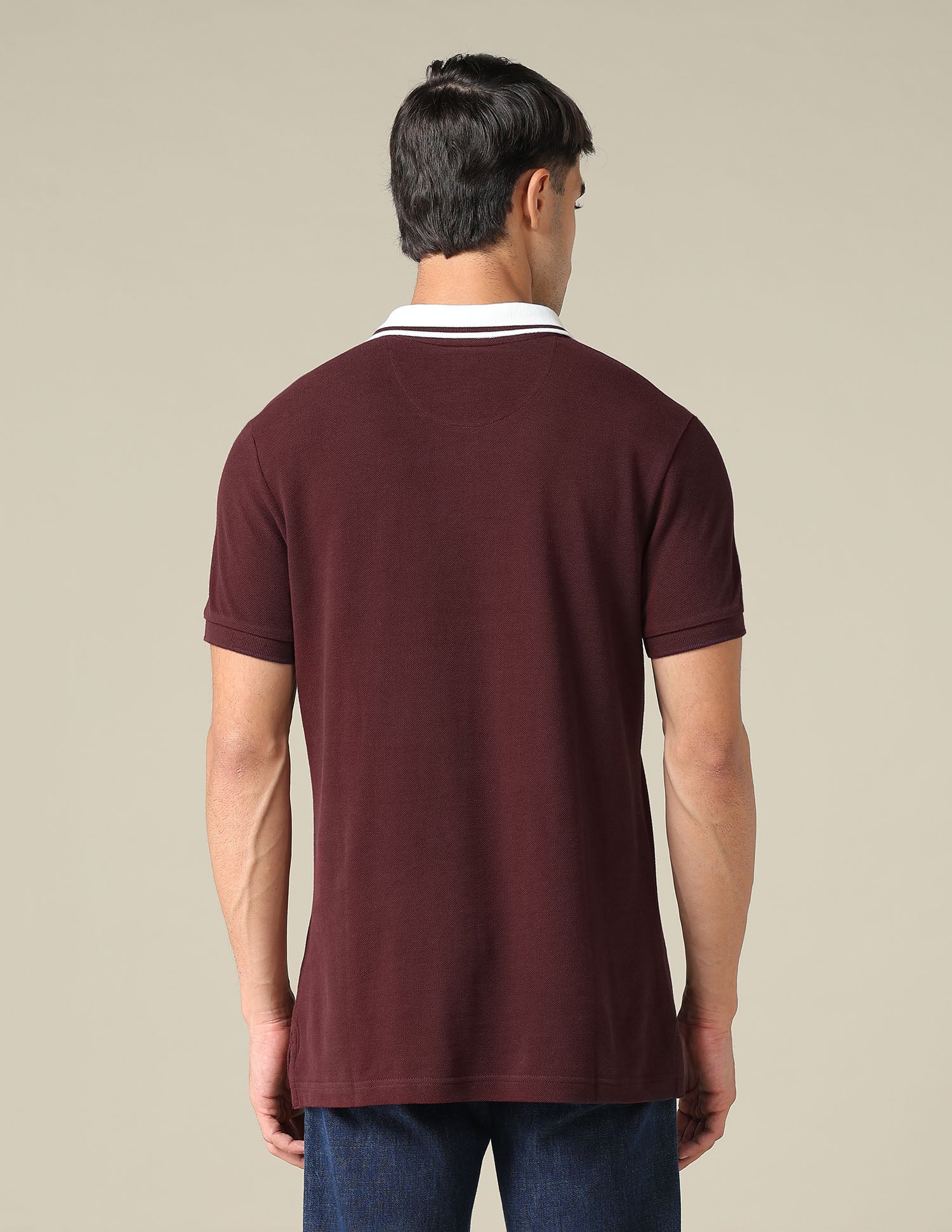 Typographic Printed Muscle Fit Polo Shirt - Image 5