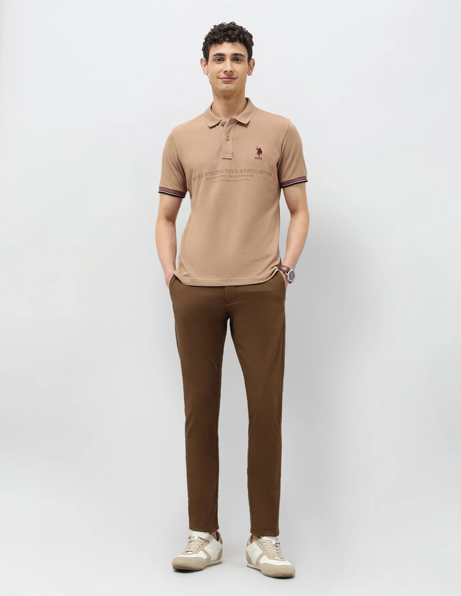 Typographic Printed Slim Fit Polo shirt - Image 3