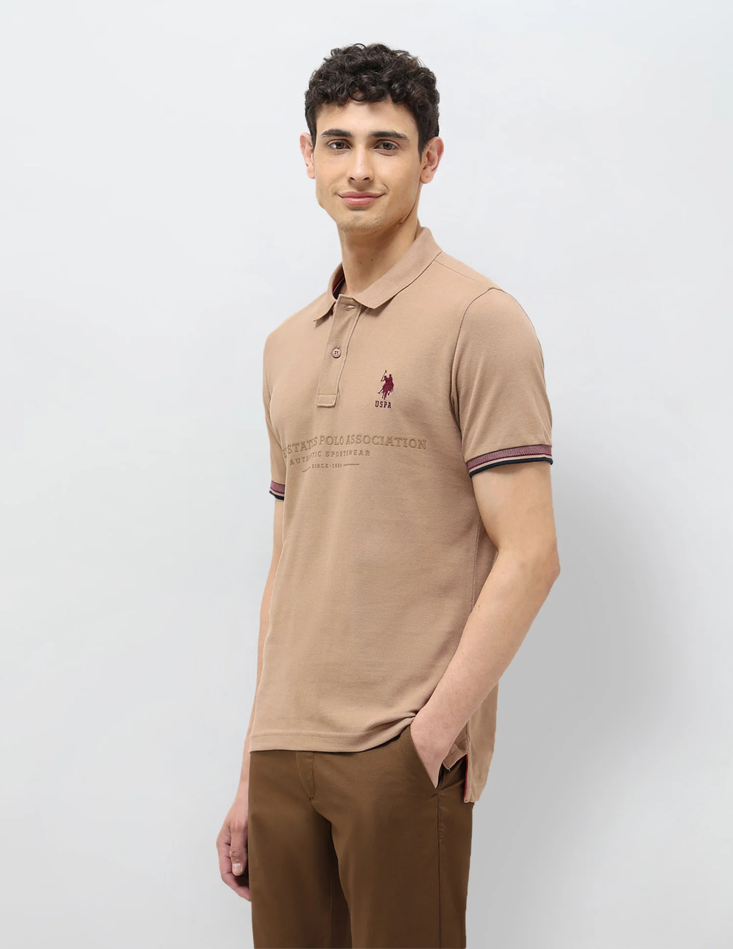 Typographic Printed Slim Fit Polo shirt - Image 4