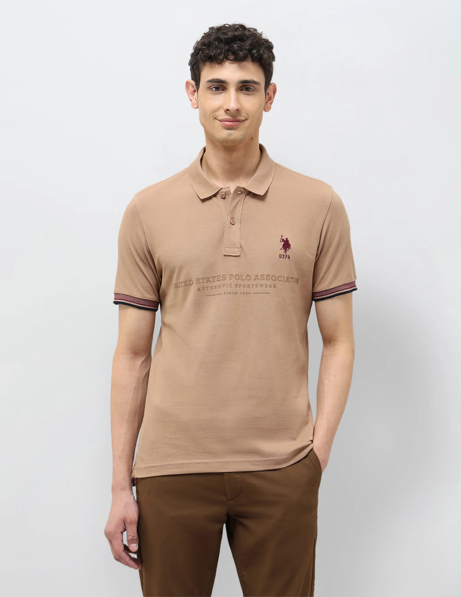 Typographic Printed Slim Fit Polo shirt - Image 6