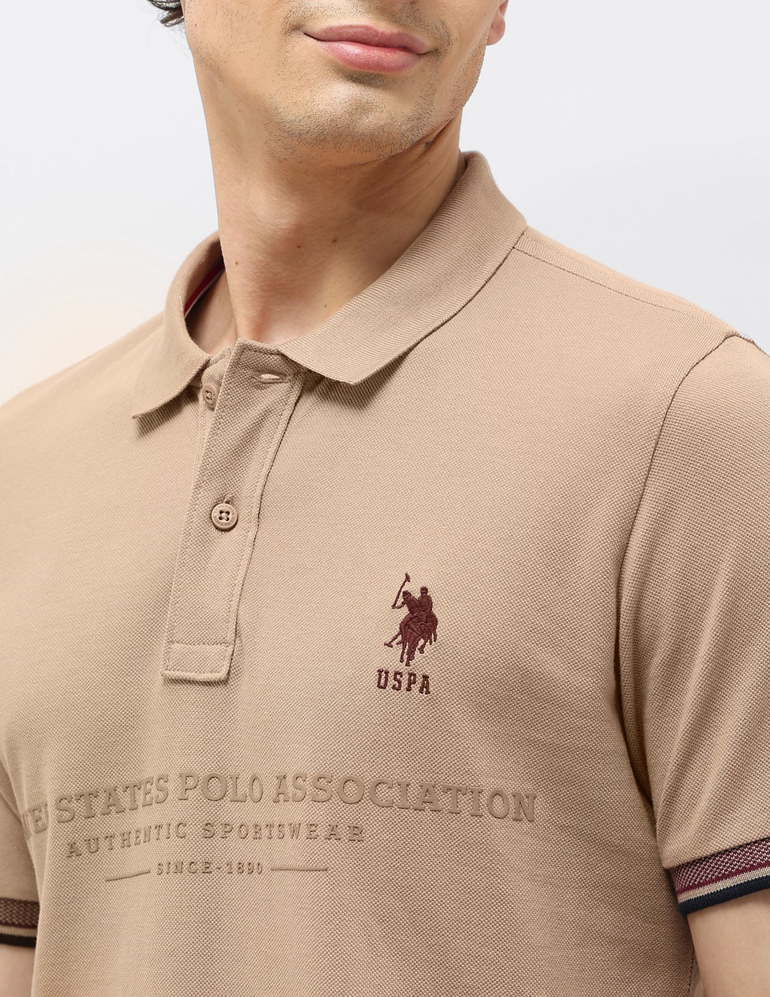 Typographic Printed Slim Fit Polo shirt - Image 7