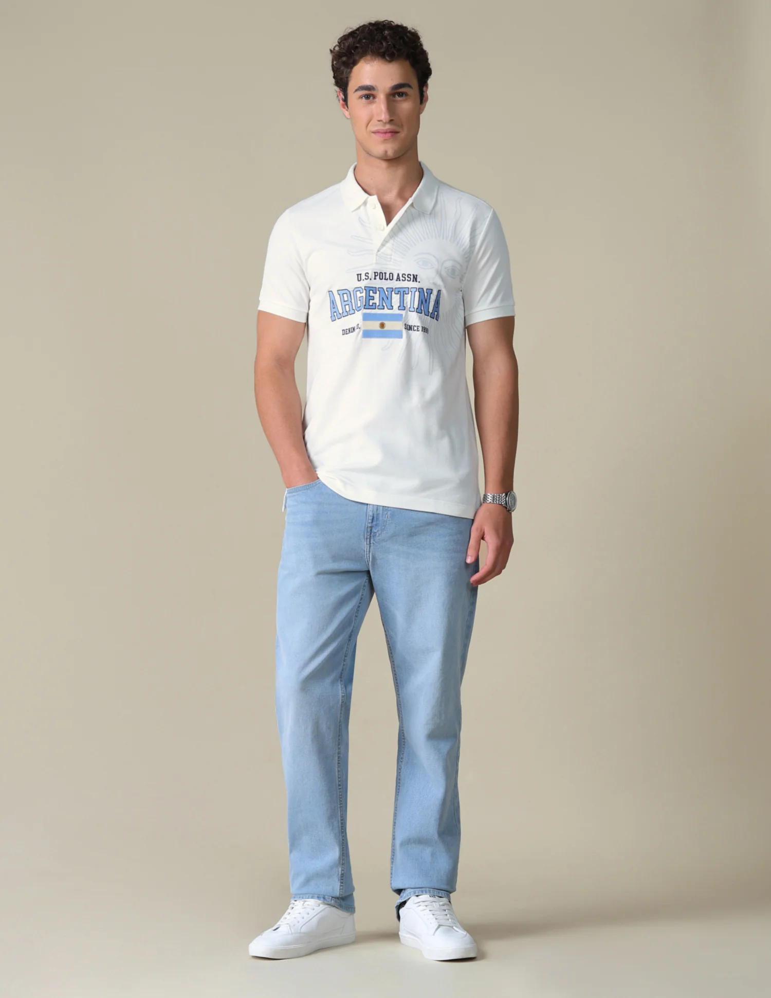 Typographic Slim Fit Polo Shirt - Image 3