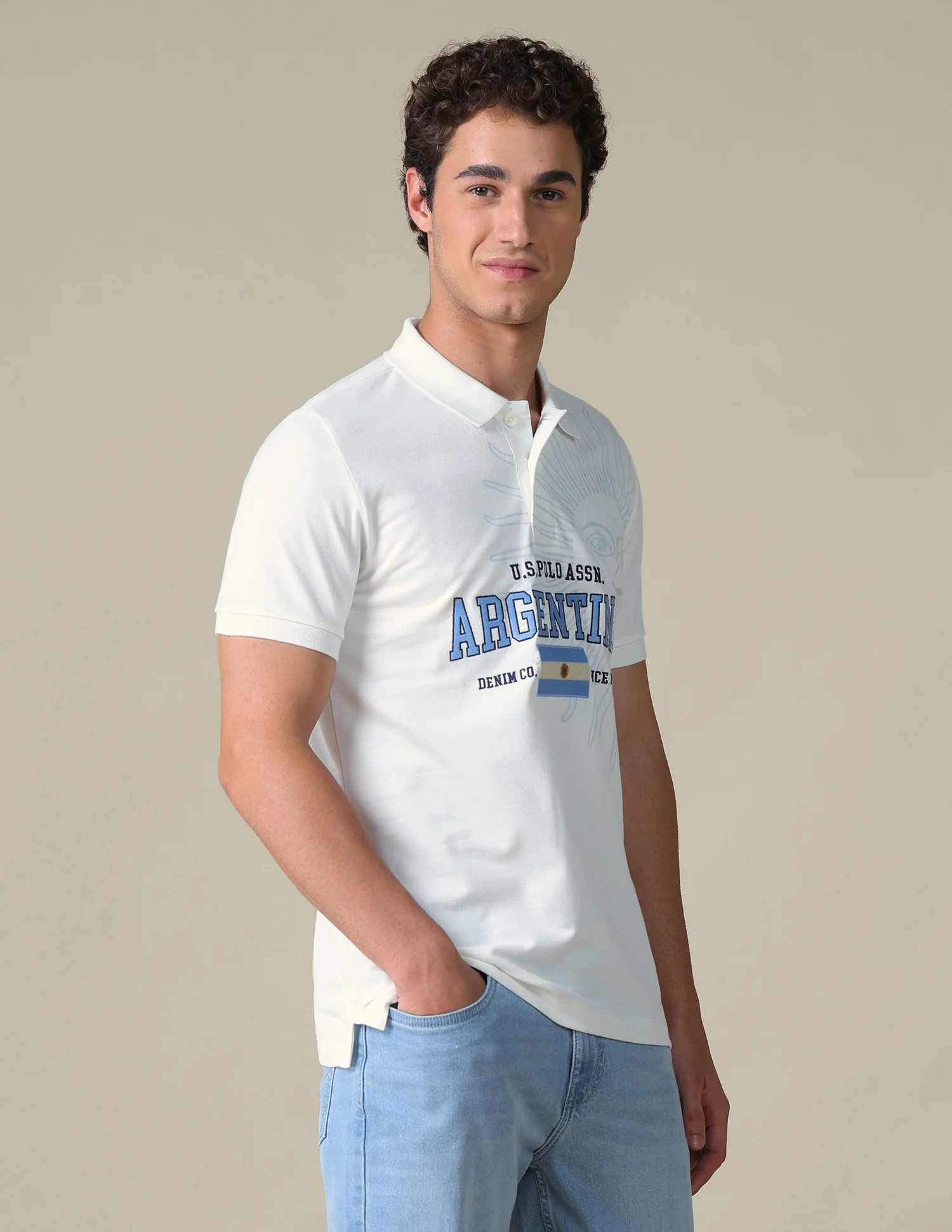 Typographic Slim Fit Polo Shirt - Image 4