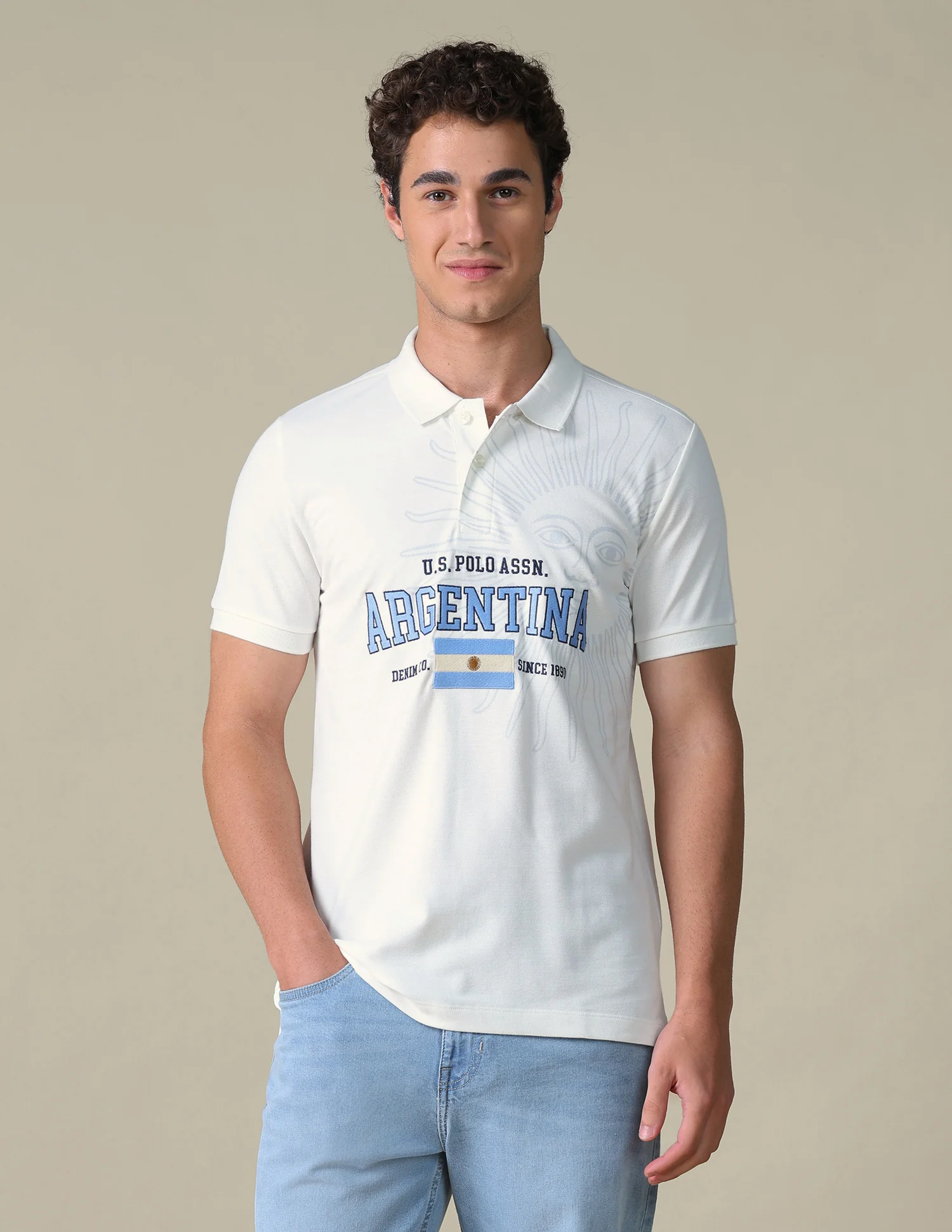 Typographic Slim Fit Polo Shirt - Image 6