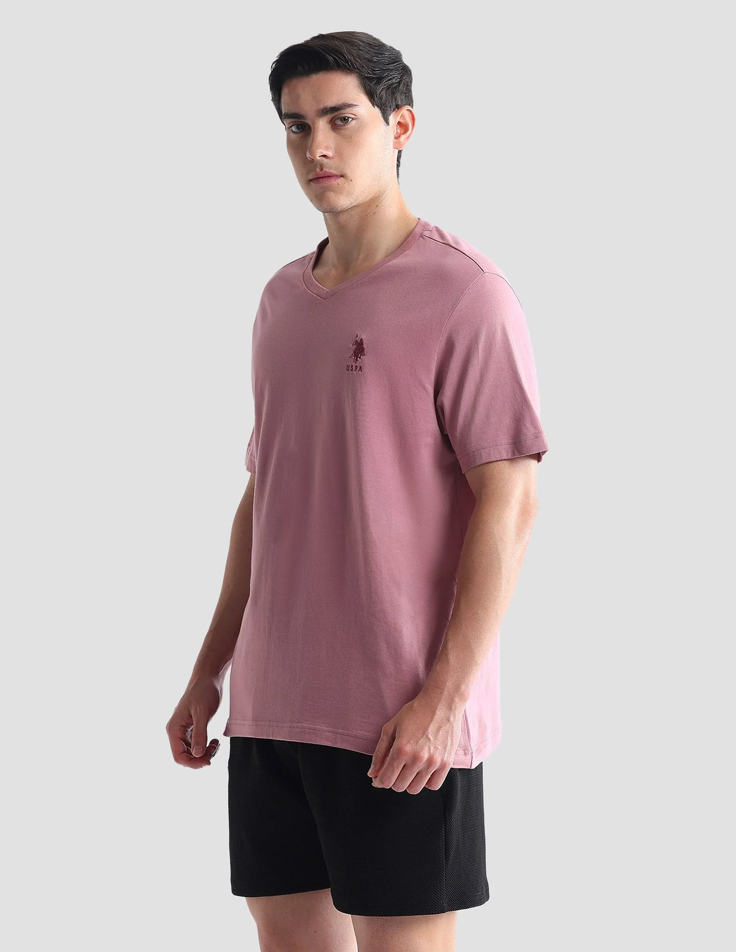 V-Neck Embroidered Logo I638 Lounge T-Shirt - Pack Of 1 - Image 4