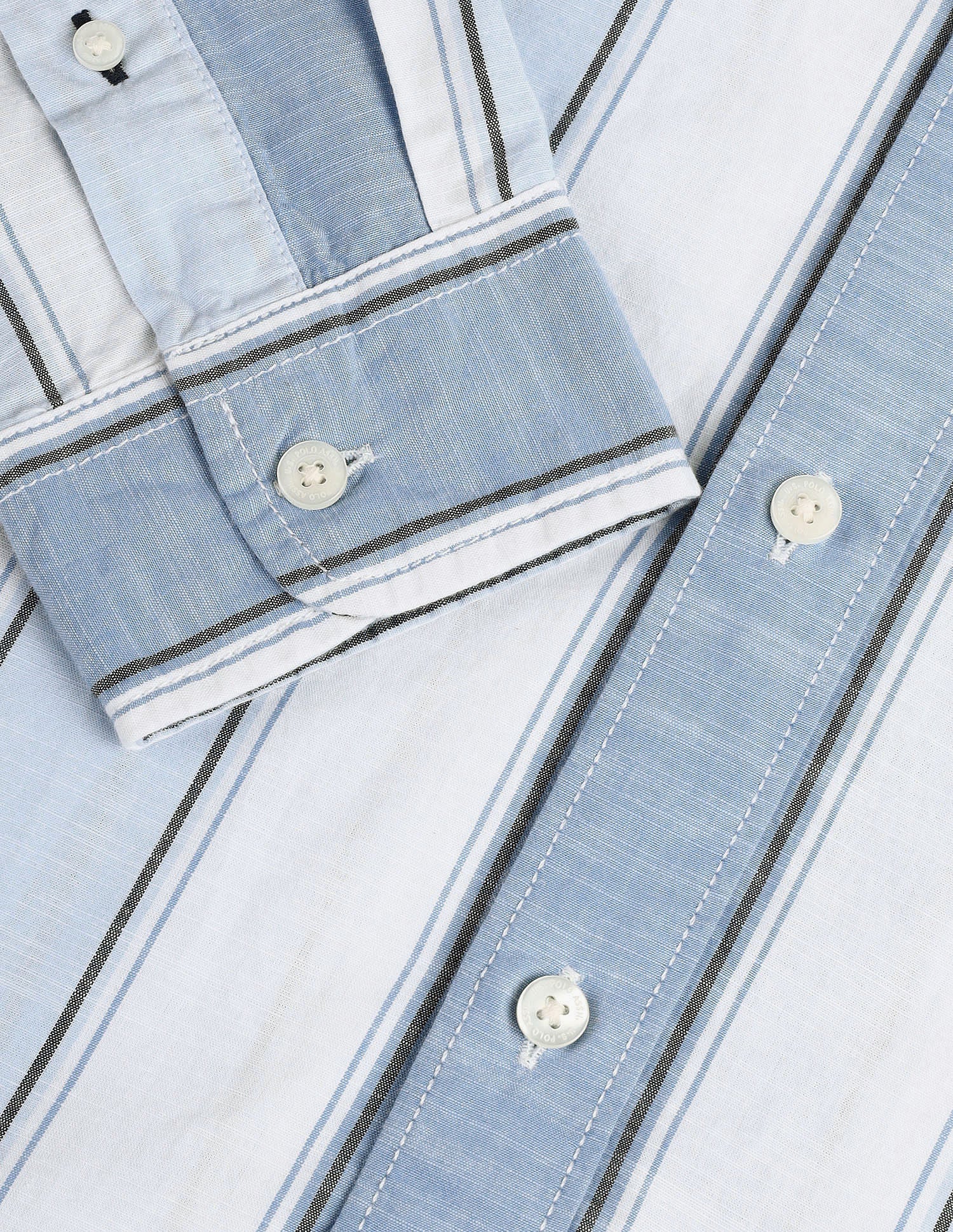 Vertical Stripe Cotton Shirt - Image 8
