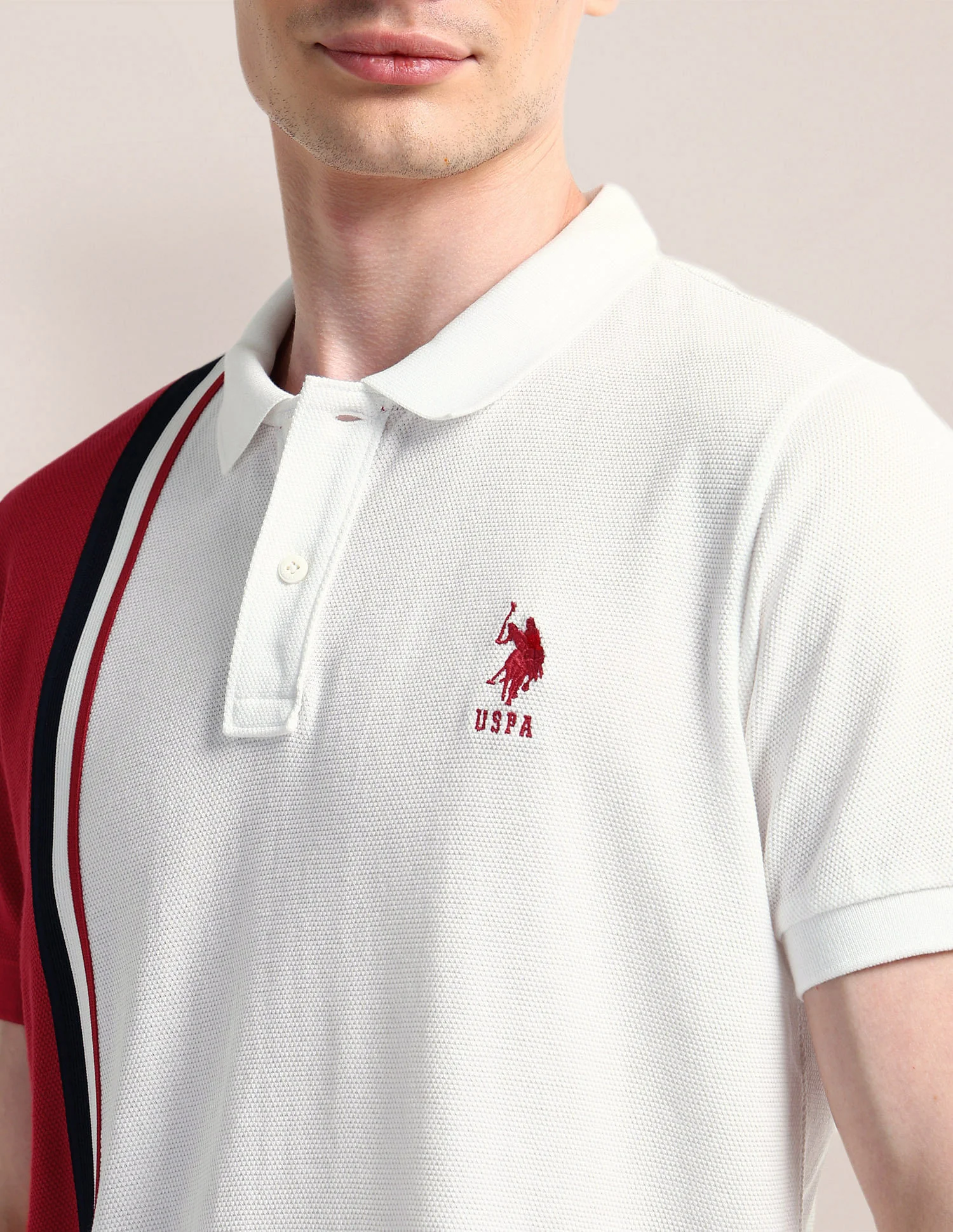 Vertical Stripe Slim Fit Polo Shirt - Image 7
