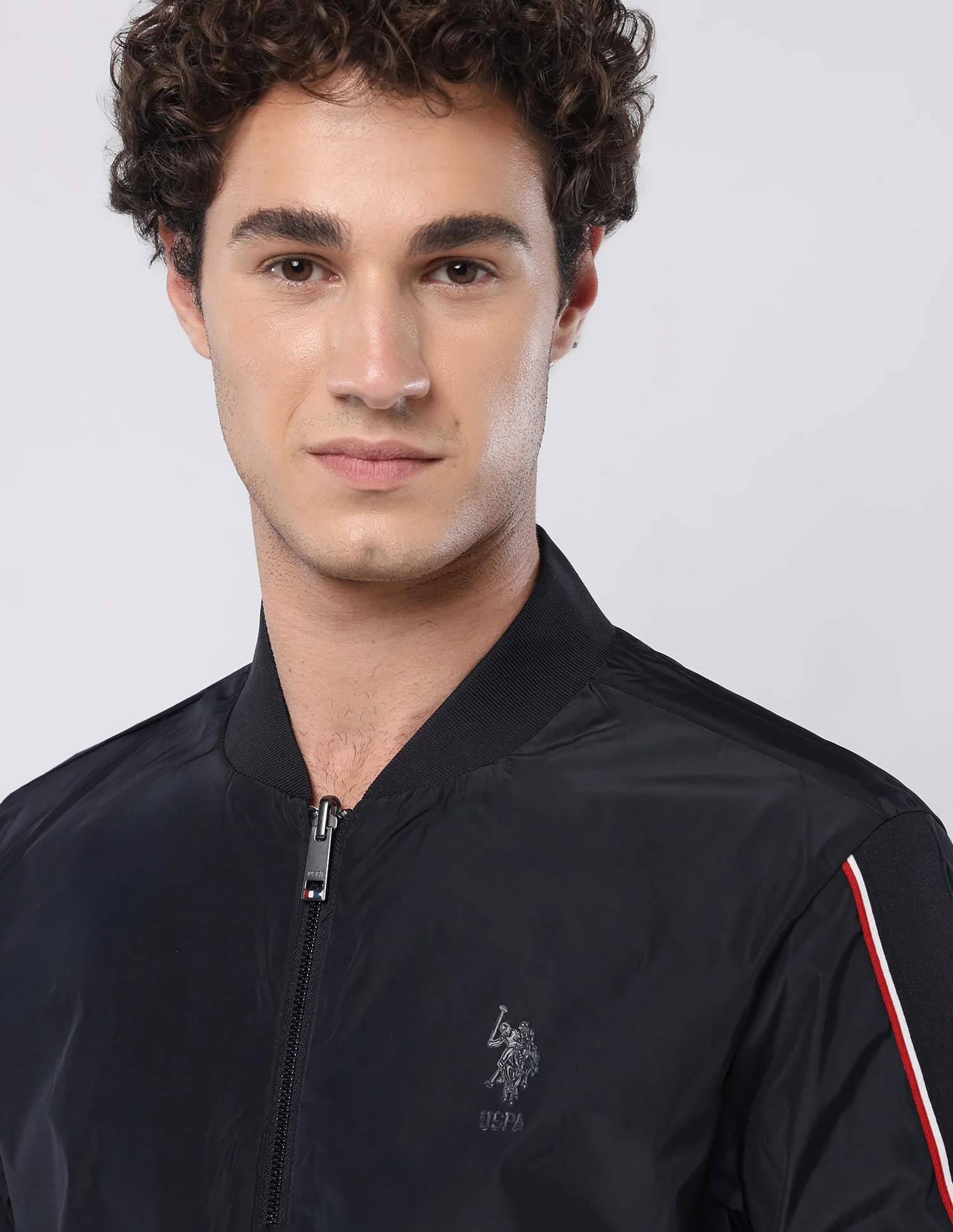 Vertical Striped Bomber Jacket - Image 10