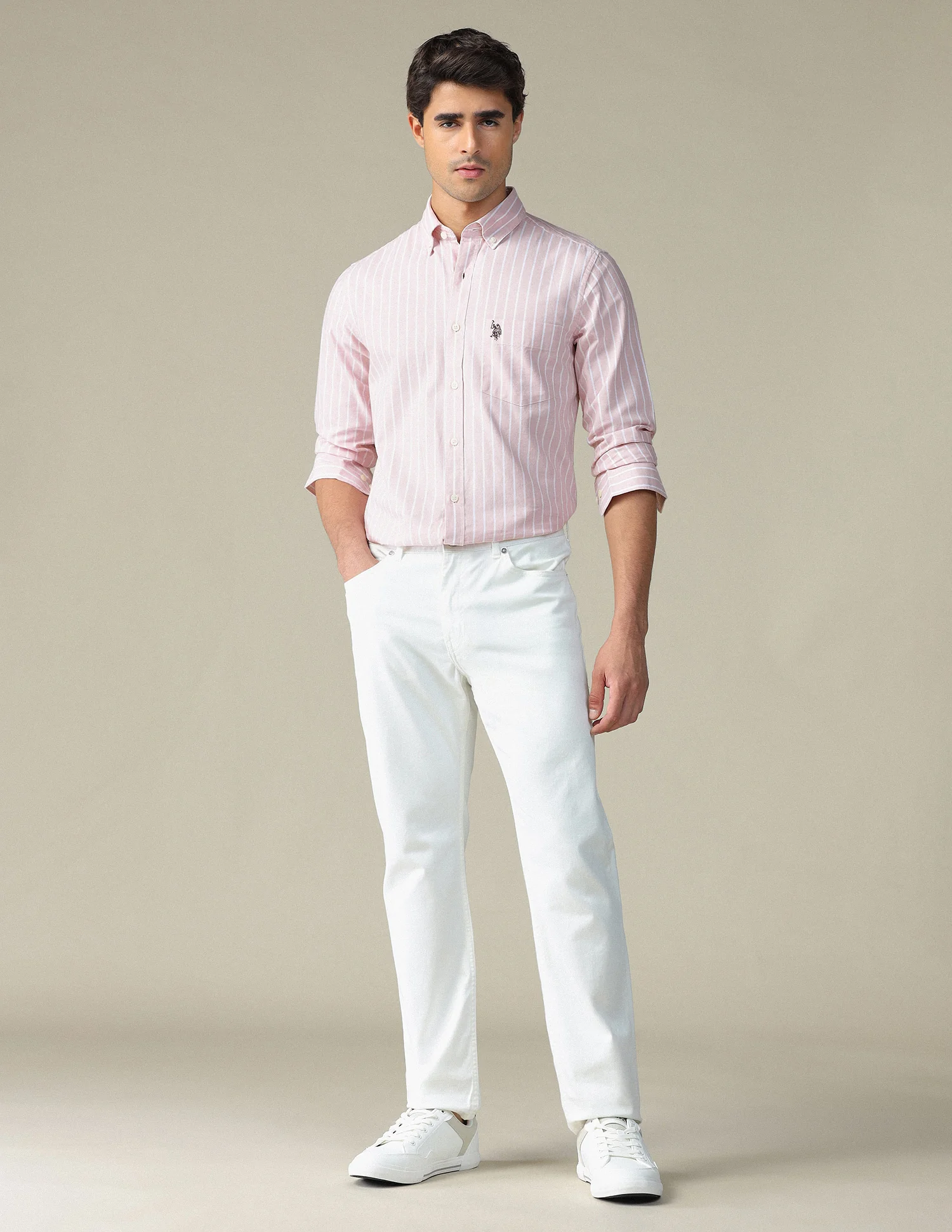 Vertical Striped Button Down Shirt - Image 3