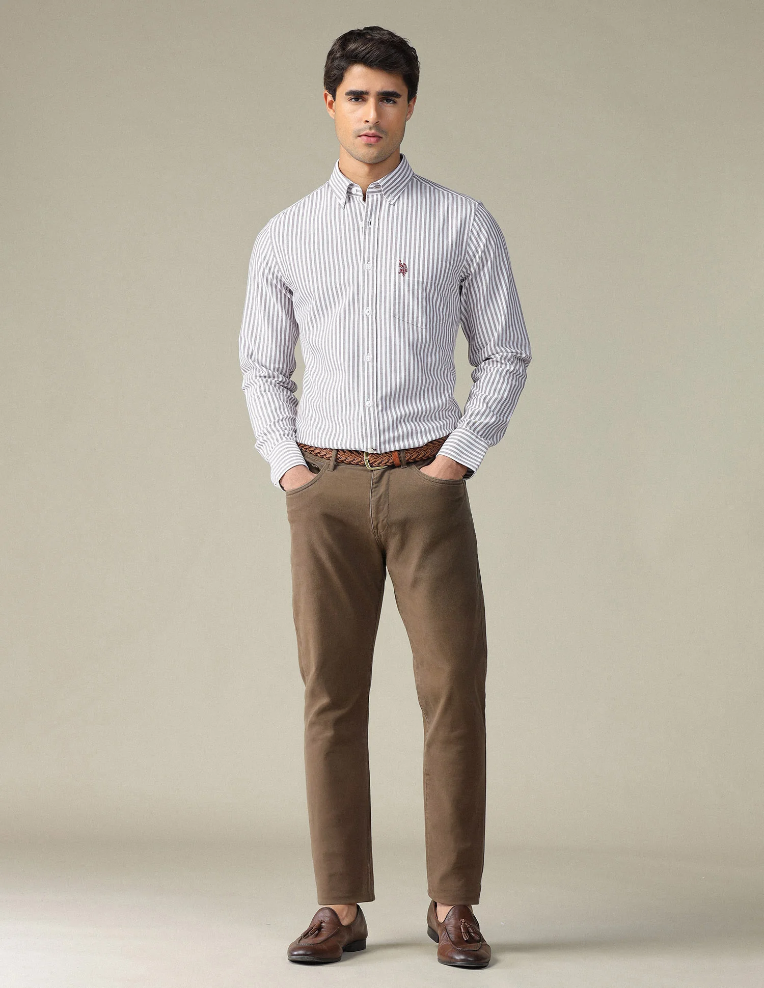 Vertical Striped Button Down Shirt - Image 3
