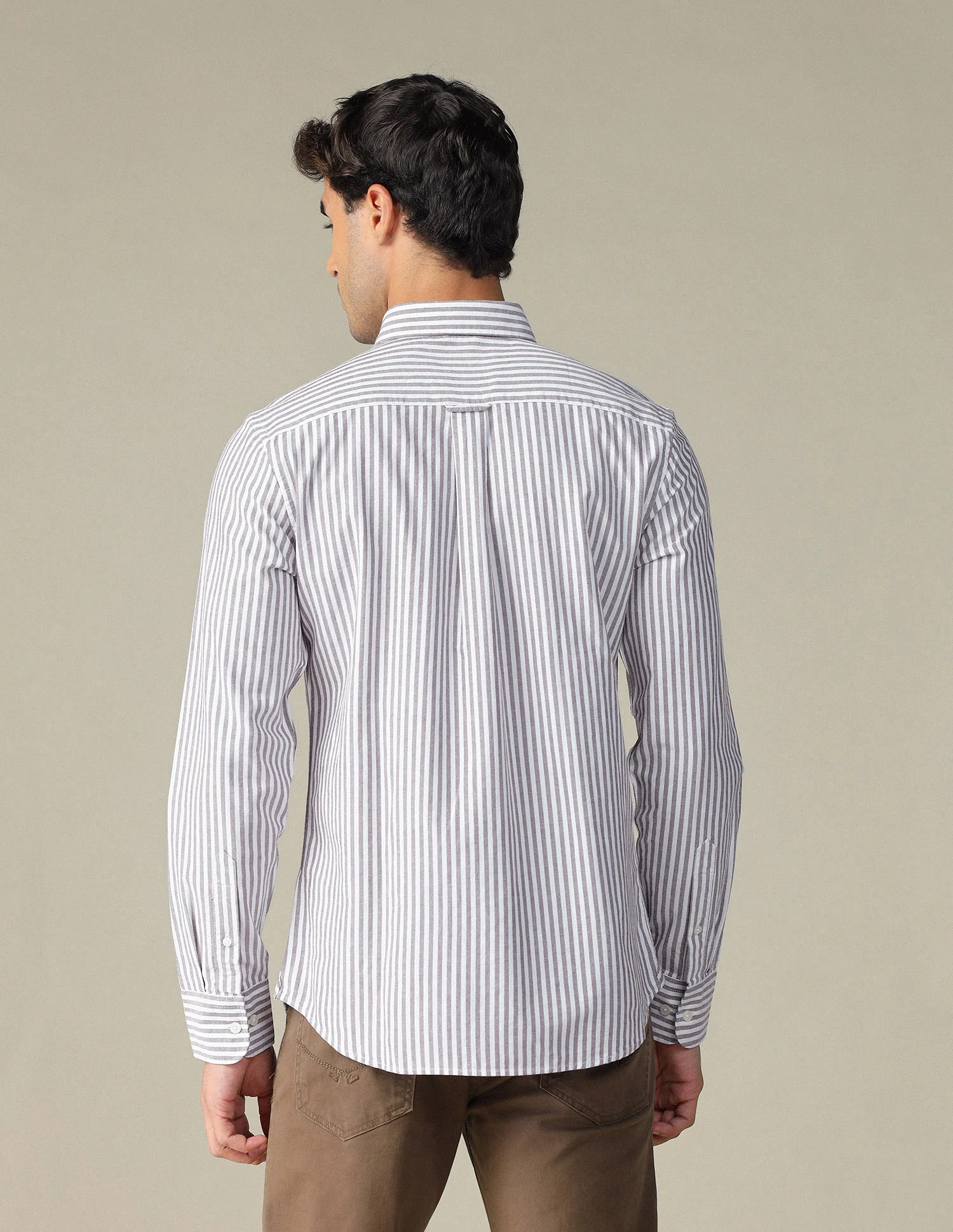 Vertical Striped Button Down Shirt - Image 5