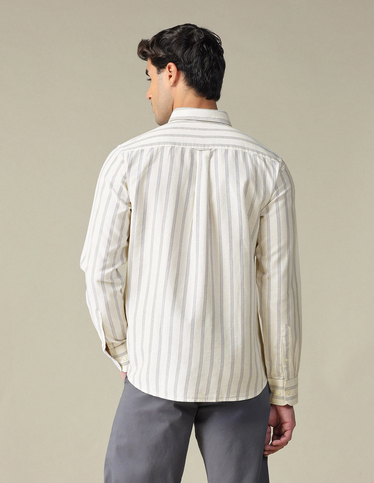 Vertical Striped Button Down Shirt - Image 5