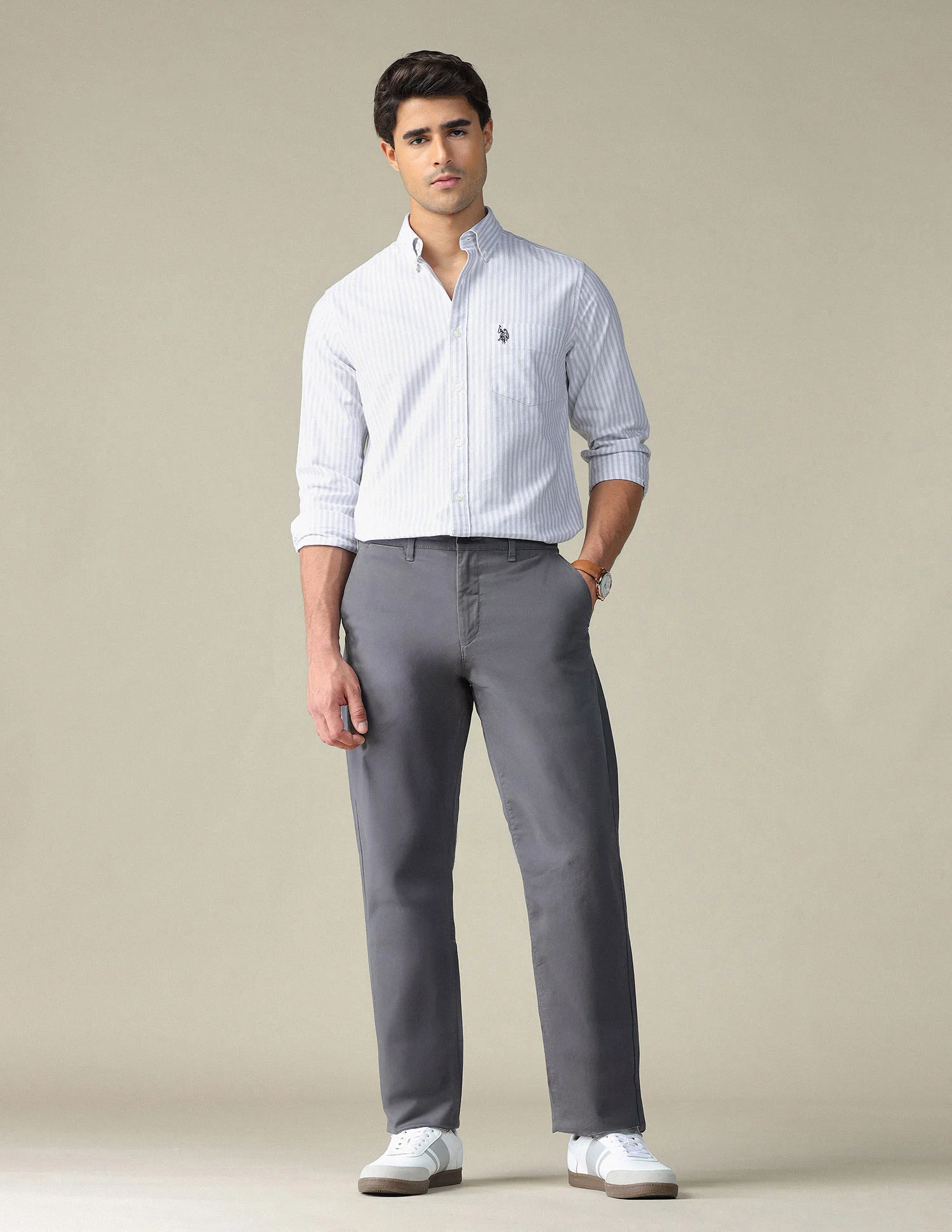Vertical Striped Button Down Shirt - Image 3
