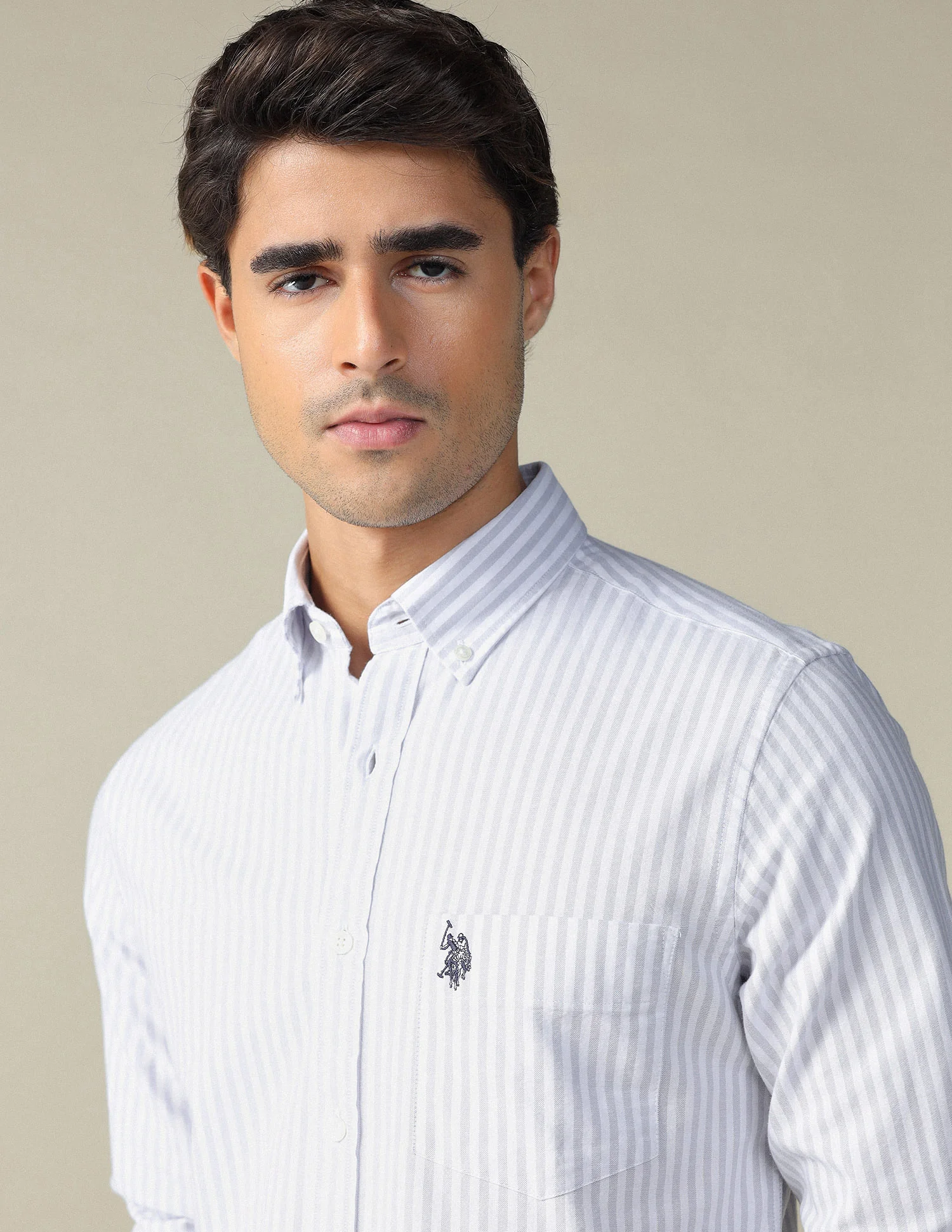 Vertical Striped Button Down Shirt - Image 7