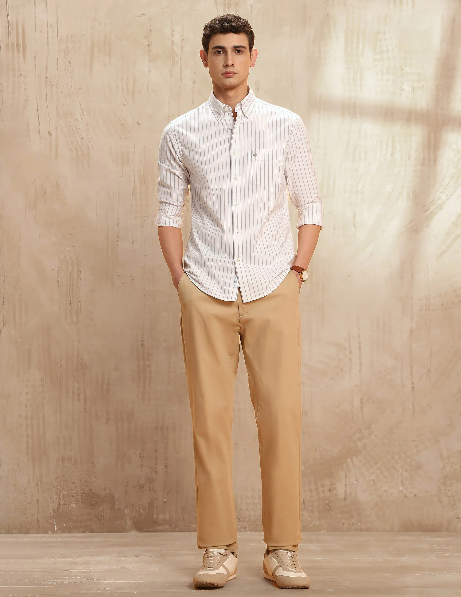 Vertical Striped Button-Down Shirt - Image 3