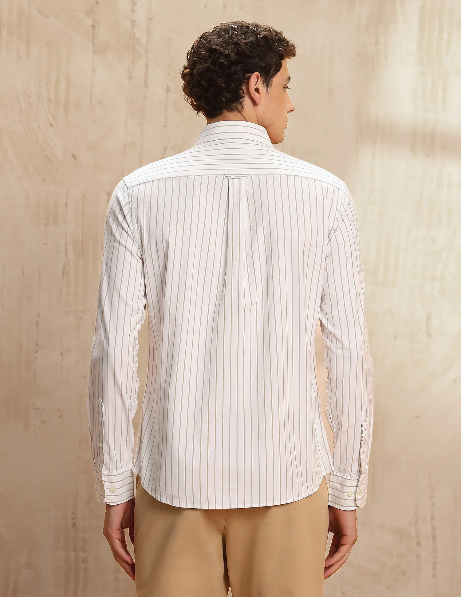 Vertical Striped Button-Down Shirt - Image 5