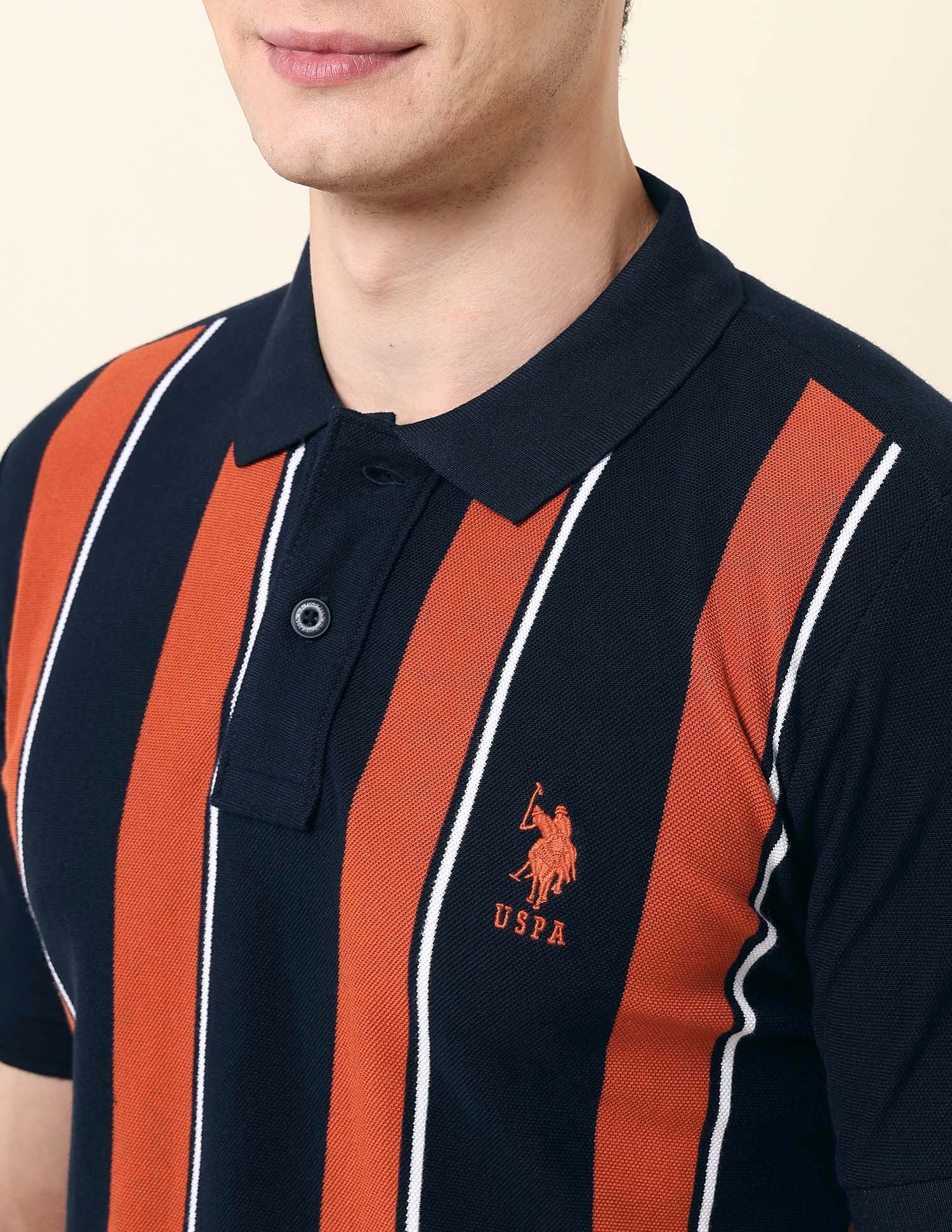 Vertical Striped Classic Polo Shirt - Image 7