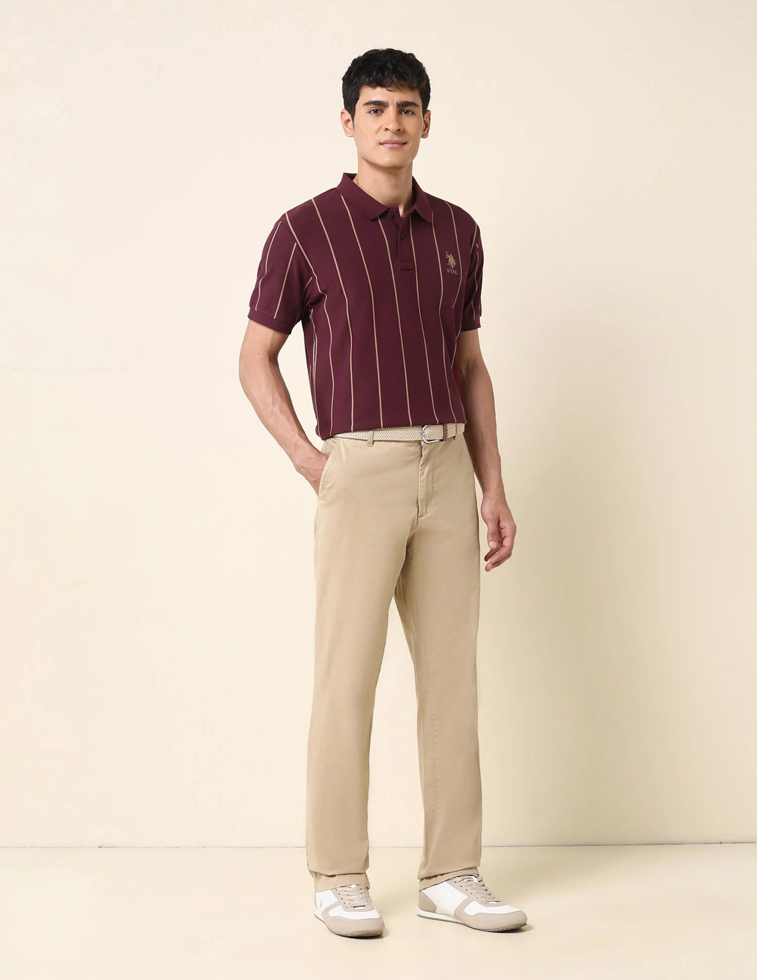 Vertical Striped Classic Polo Shirt - Image 3