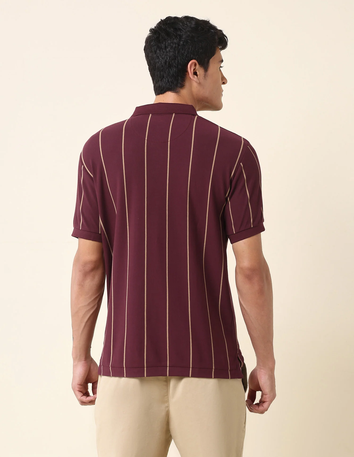 Vertical Striped Classic Polo Shirt - Image 5