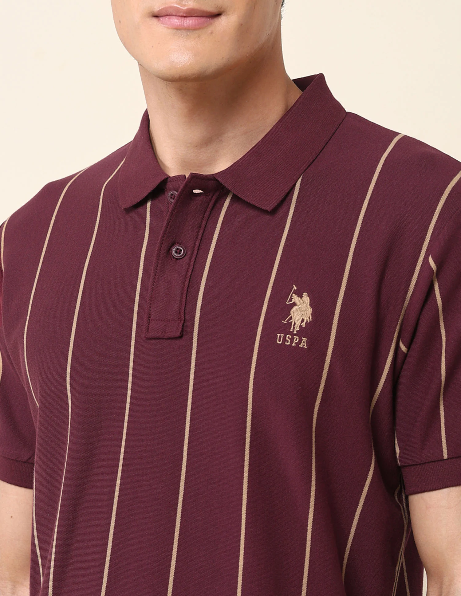 Vertical Striped Classic Polo Shirt - Image 7