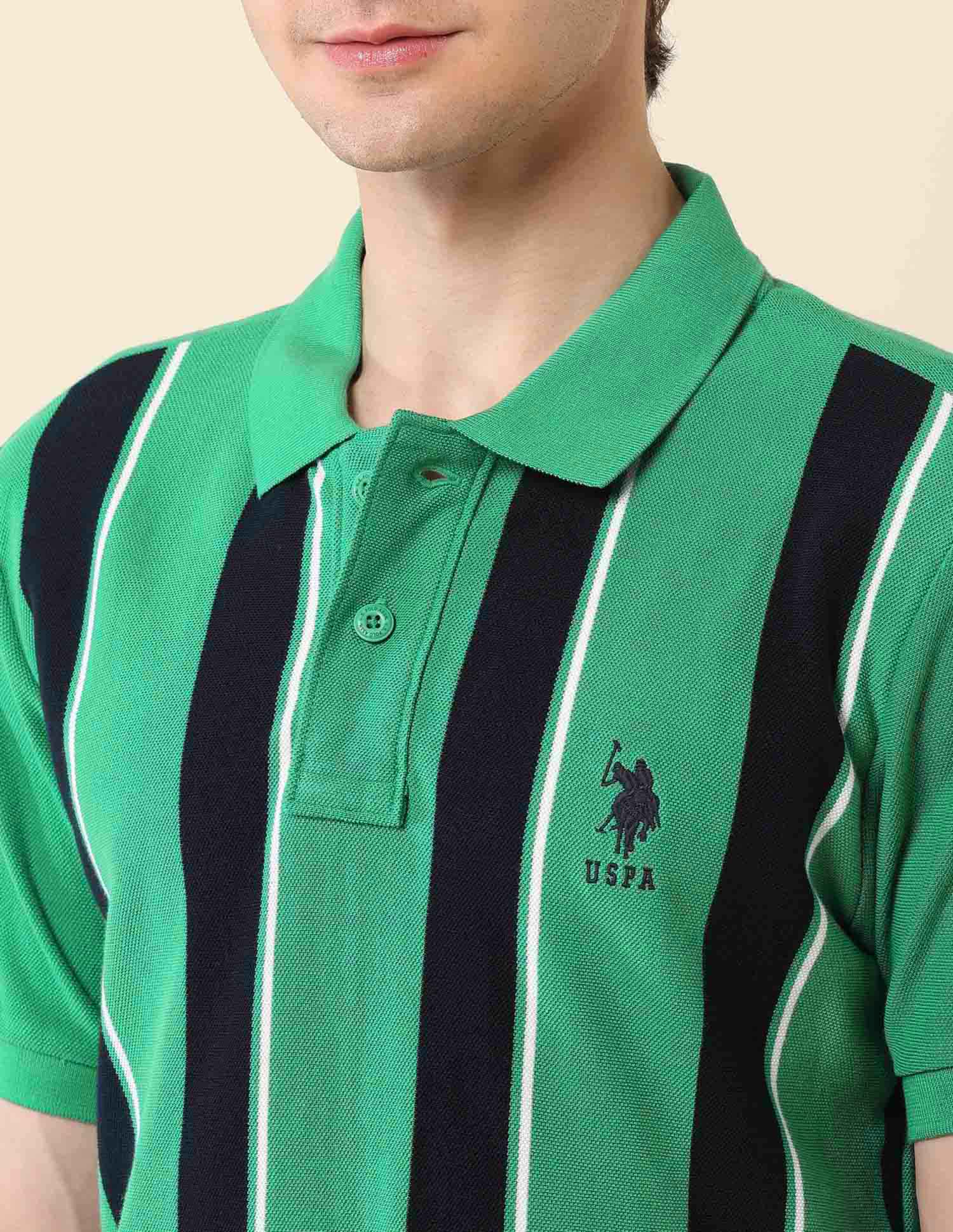 Vertical Striped Classic Polo Shirt - Image 7
