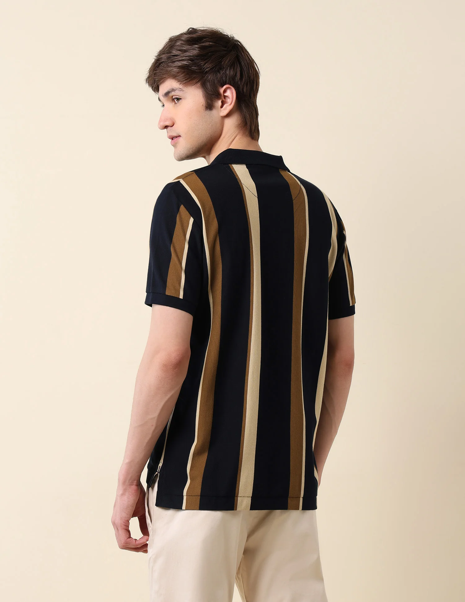Vertical Striped Classic Polo Shirt - Image 5
