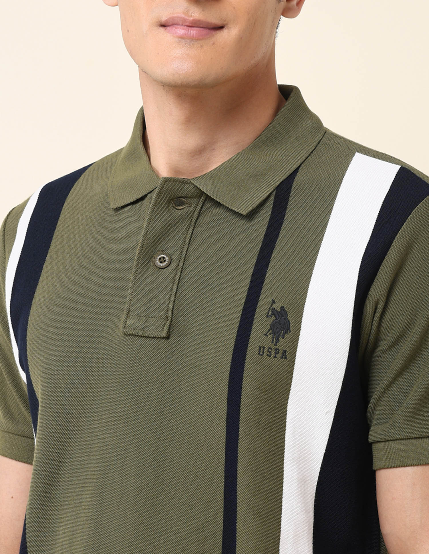 Vertical Striped Classic Polo Shirt - Image 7