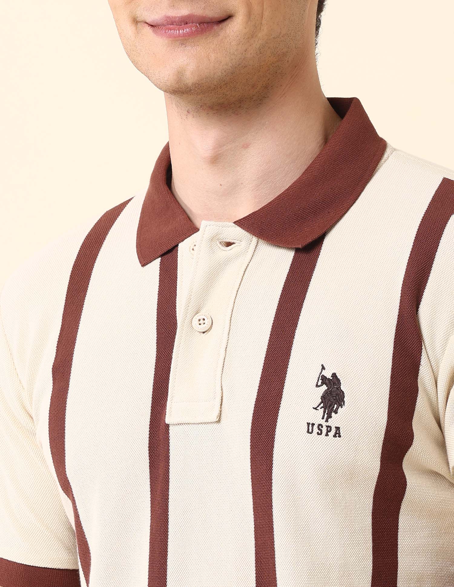 Vertical Striped Classic Polo Shirt - Image 7