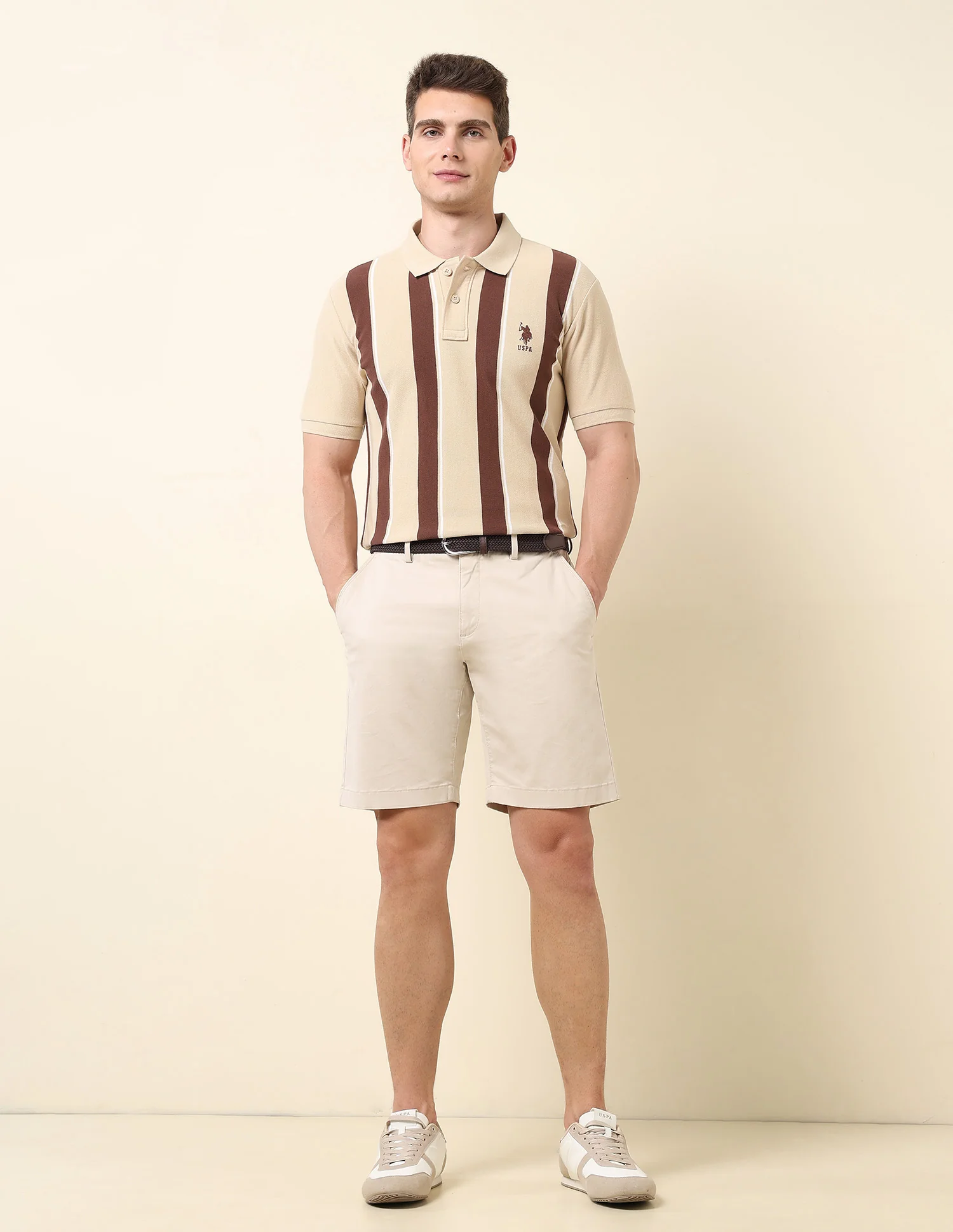 Vertical Striped Classic Polo Shirt - Image 3