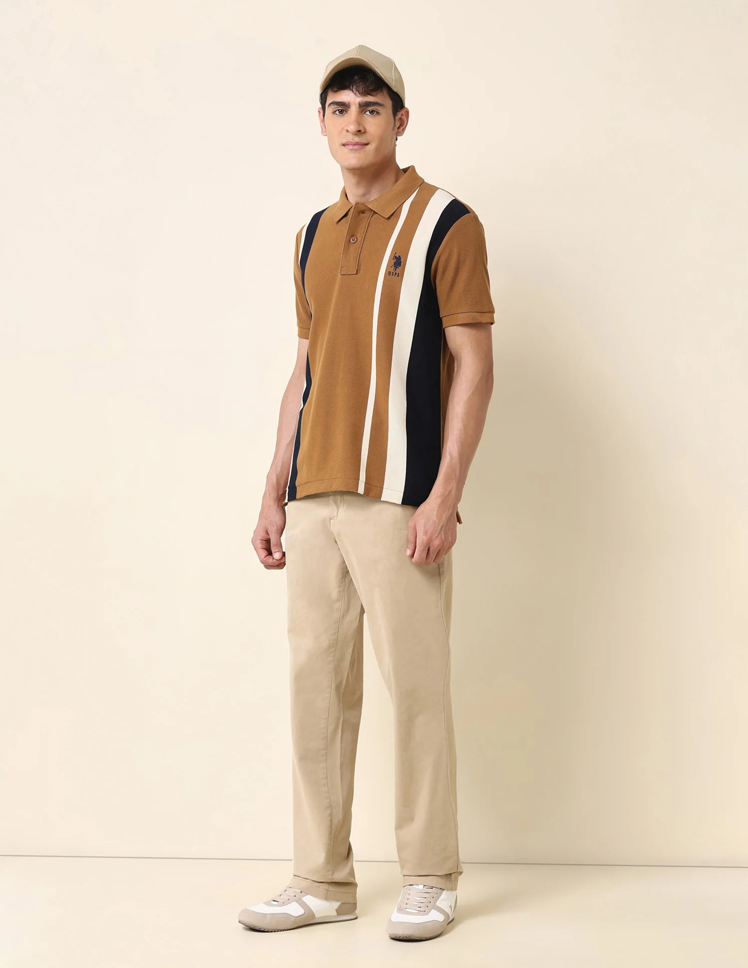 Vertical Striped Classic Polo Shirt - Image 3