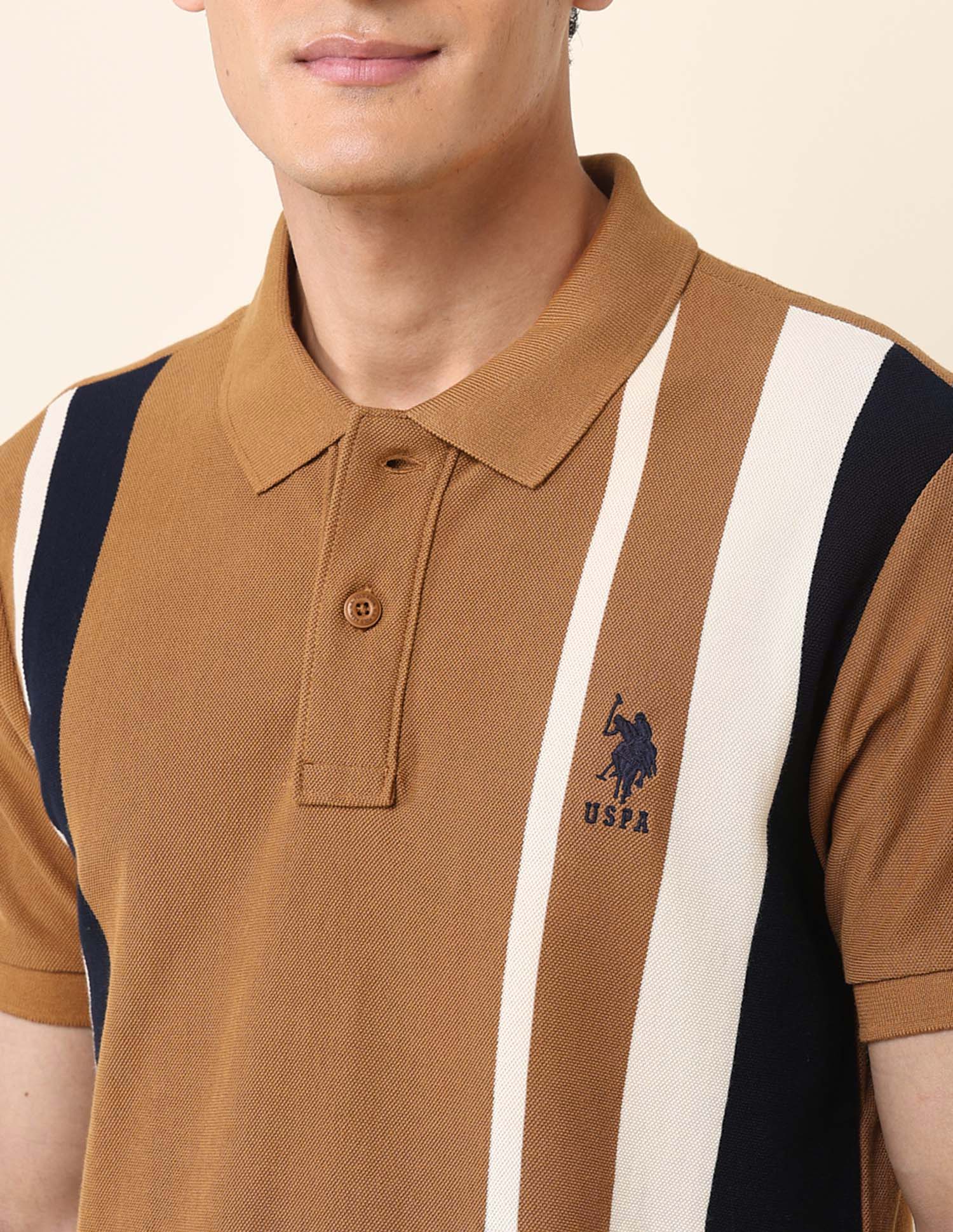 Vertical Striped Classic Polo Shirt - Image 7