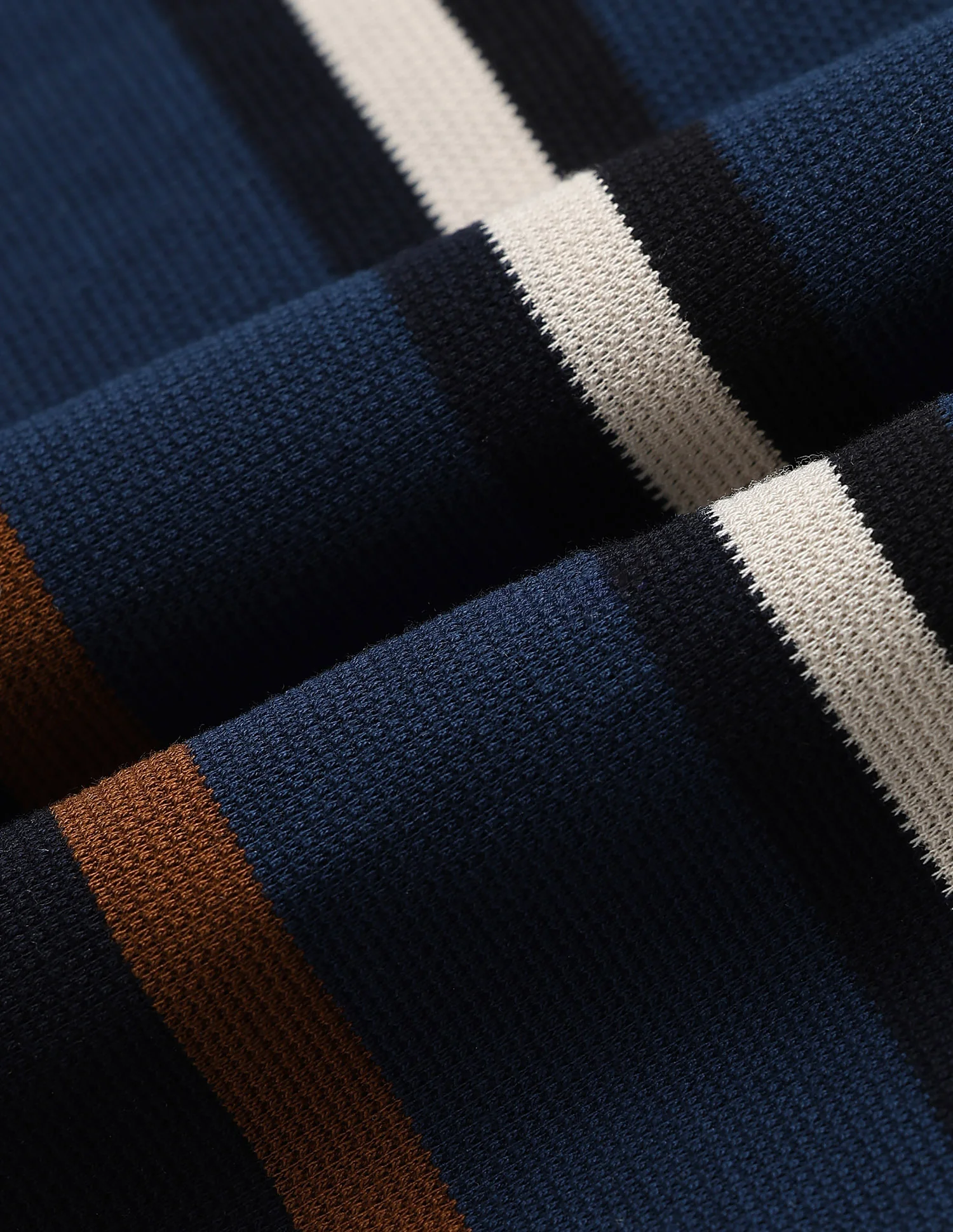 Vertical Striped Colorblocked Slim Fit Polo Shirt - Image 2