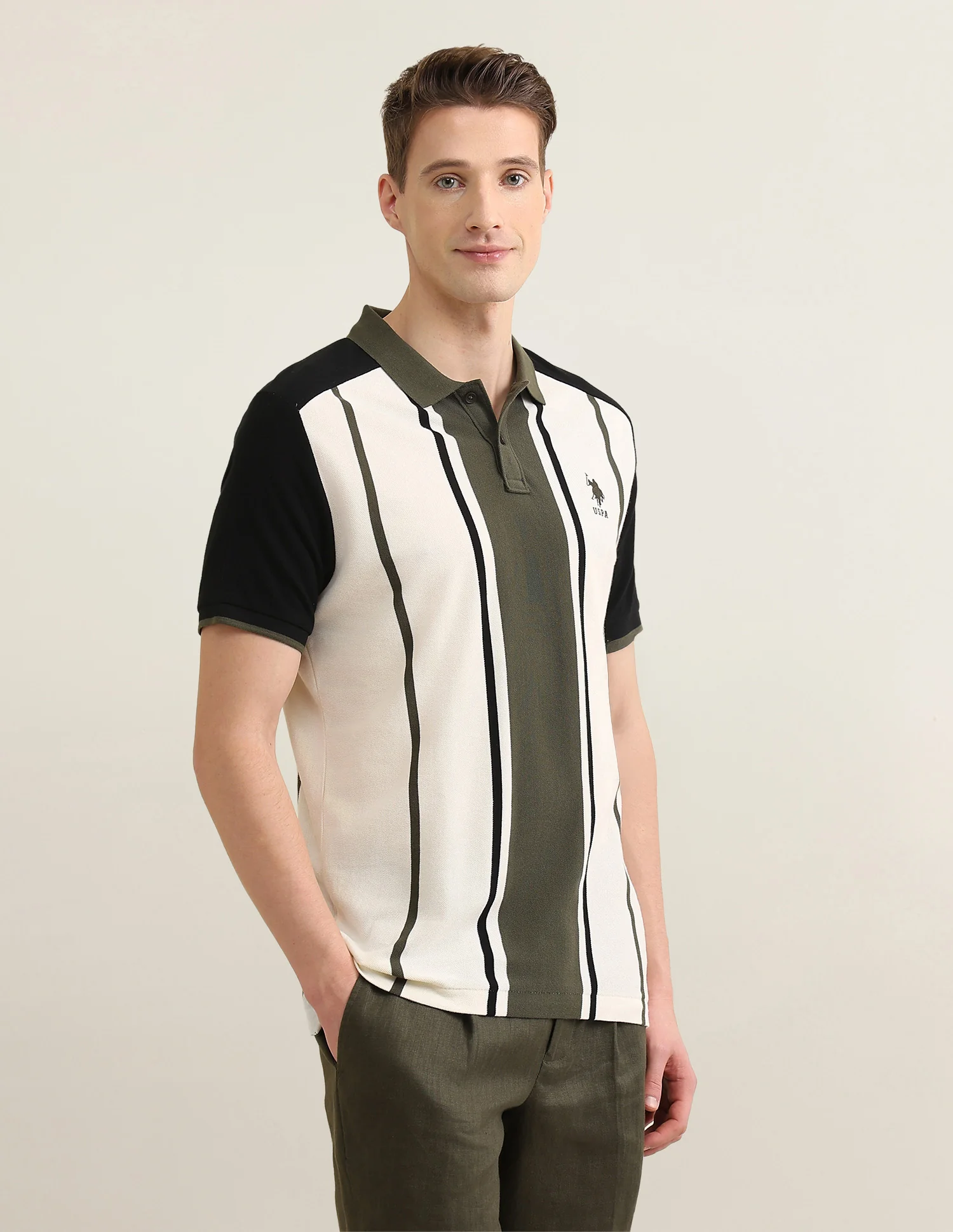 Vertical Striped Colorblocked Sotogrande Polo Shirt - Image 4