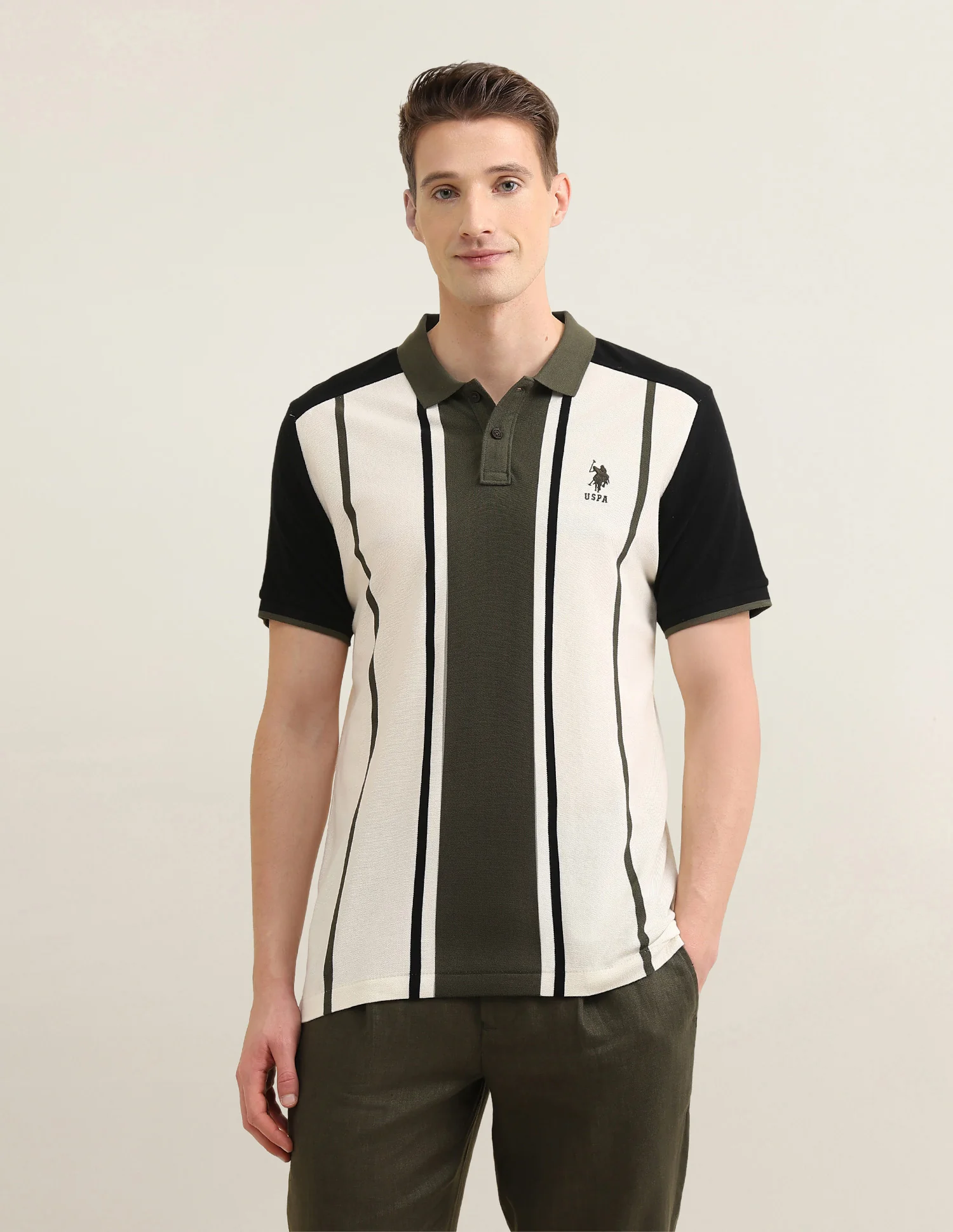 Vertical Striped Colorblocked Sotogrande Polo Shirt - Image 6