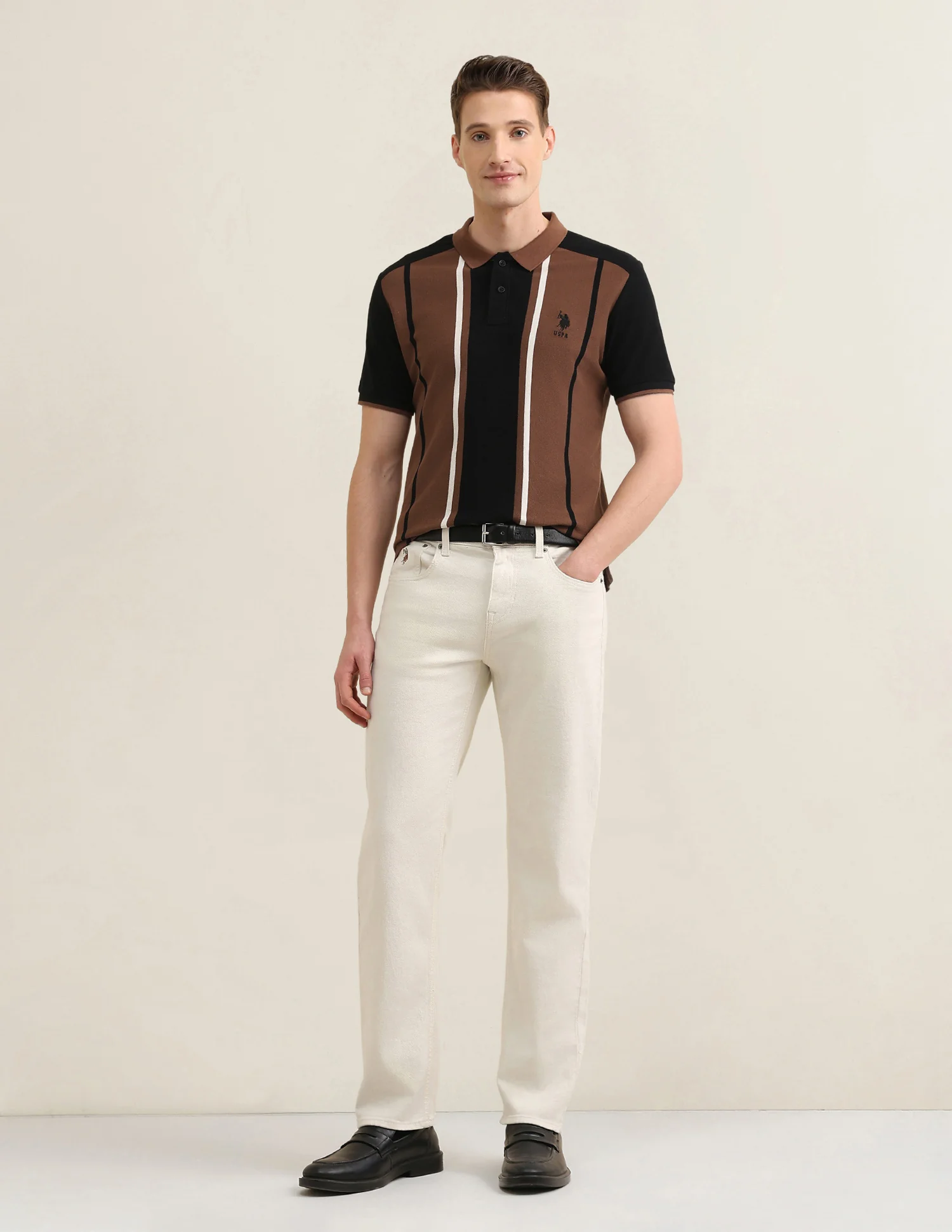 Vertical Striped Colorblocked Sotogrande Polo Shirt - Image 3