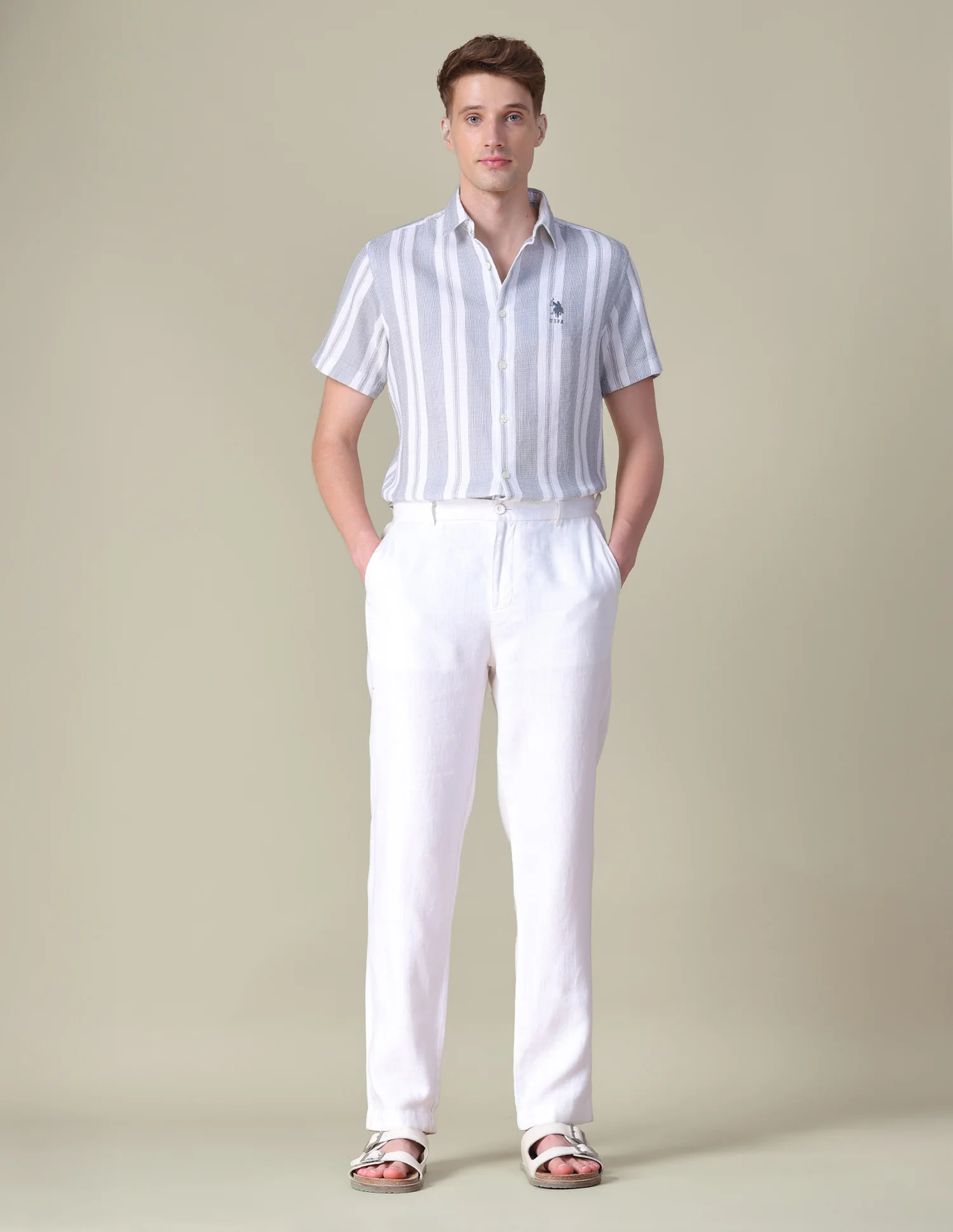 Vertical Striped Dobby Shirt - Image 3