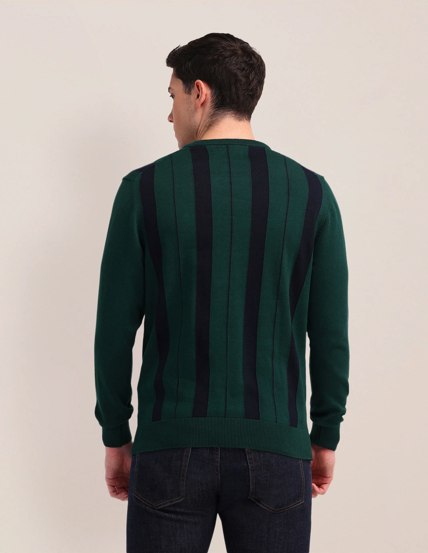 Vertical Striped Embroidered Sweater - Image 5