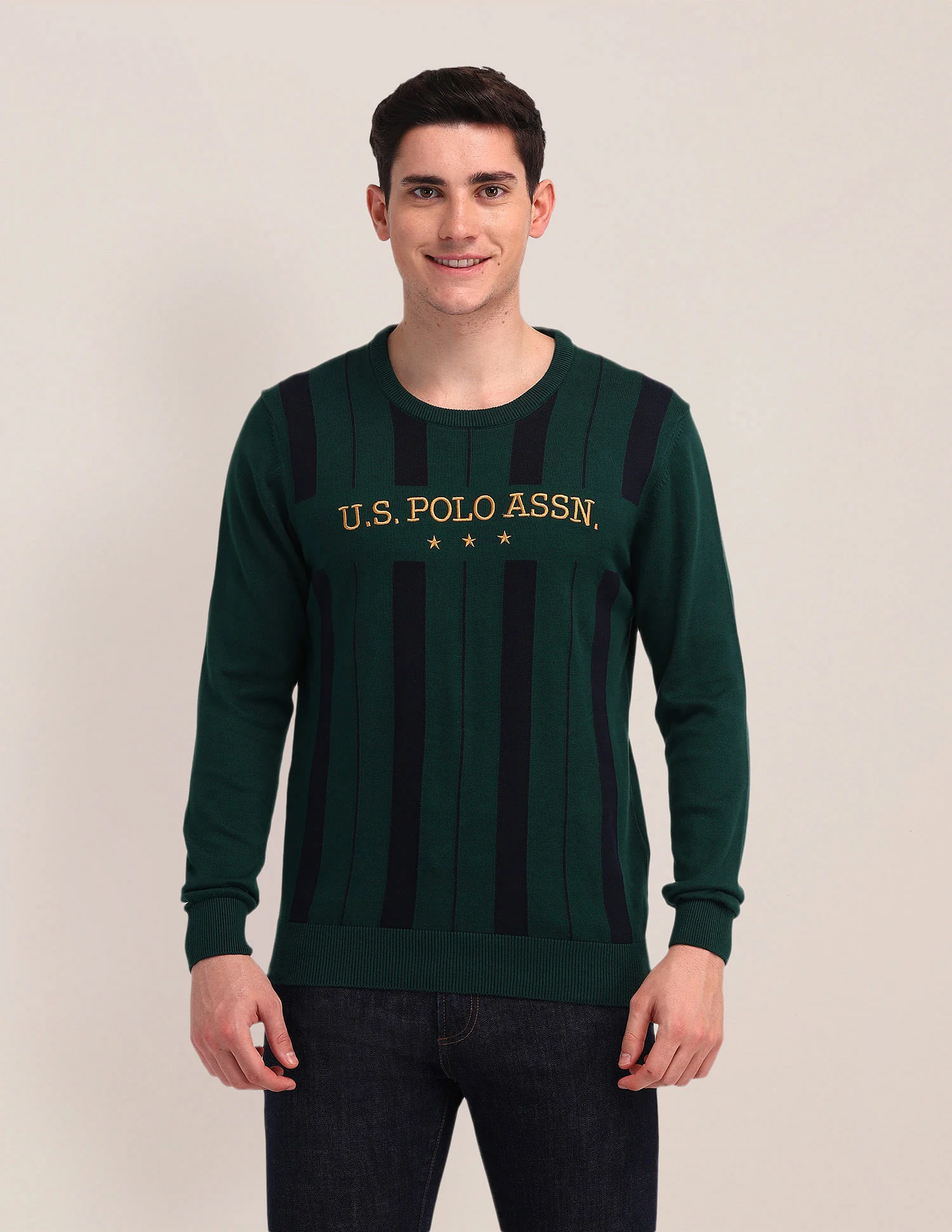 Vertical Striped Embroidered Sweater - Image 6