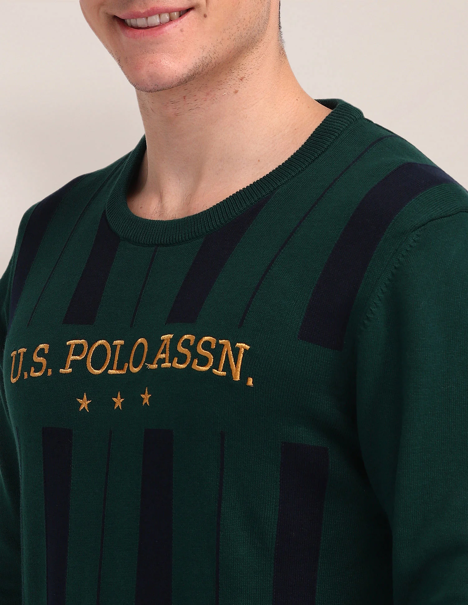 Vertical Striped Embroidered Sweater - Image 7
