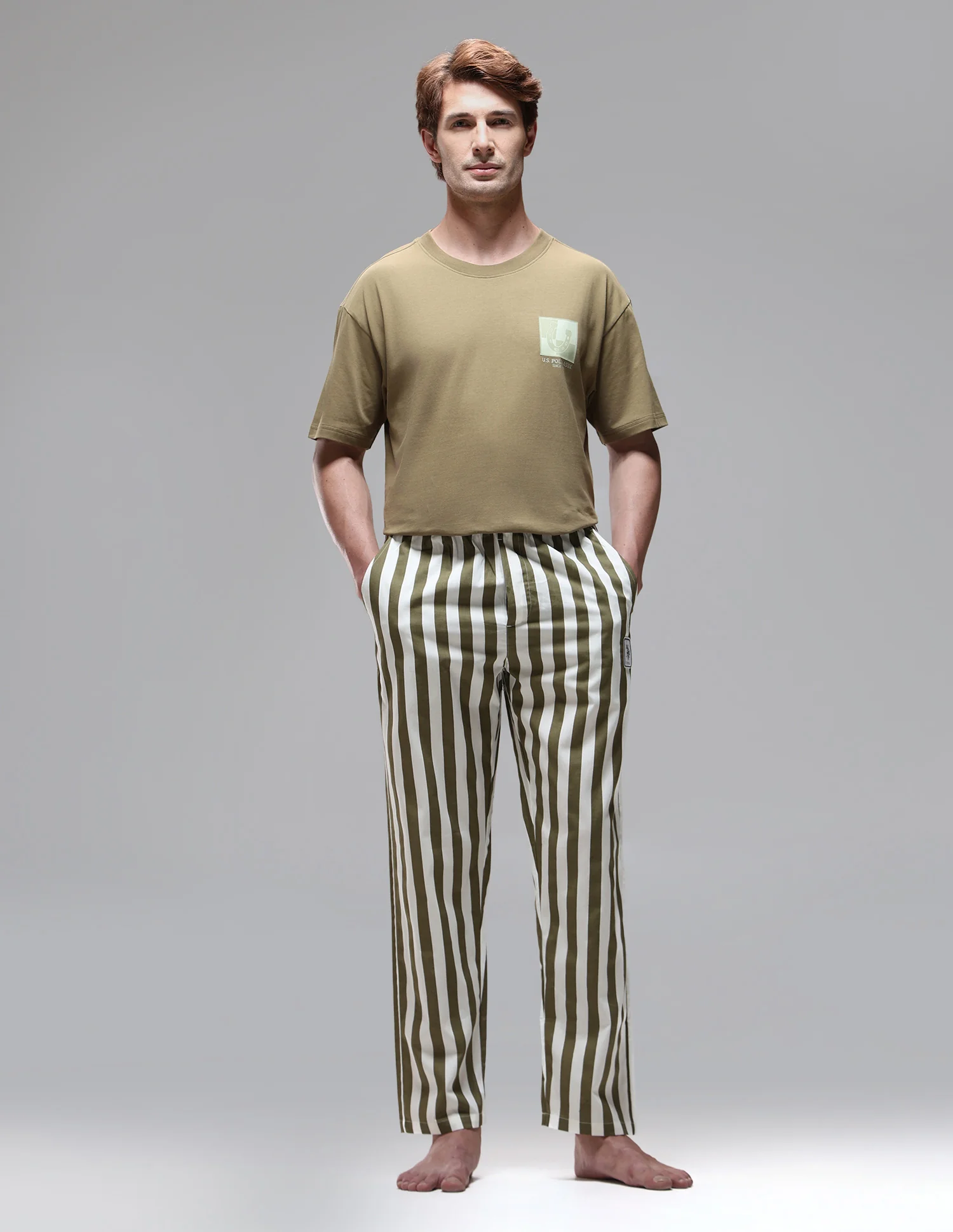 Vertical Striped Mid Rise OELP1 Lounge Pants - Image 3
