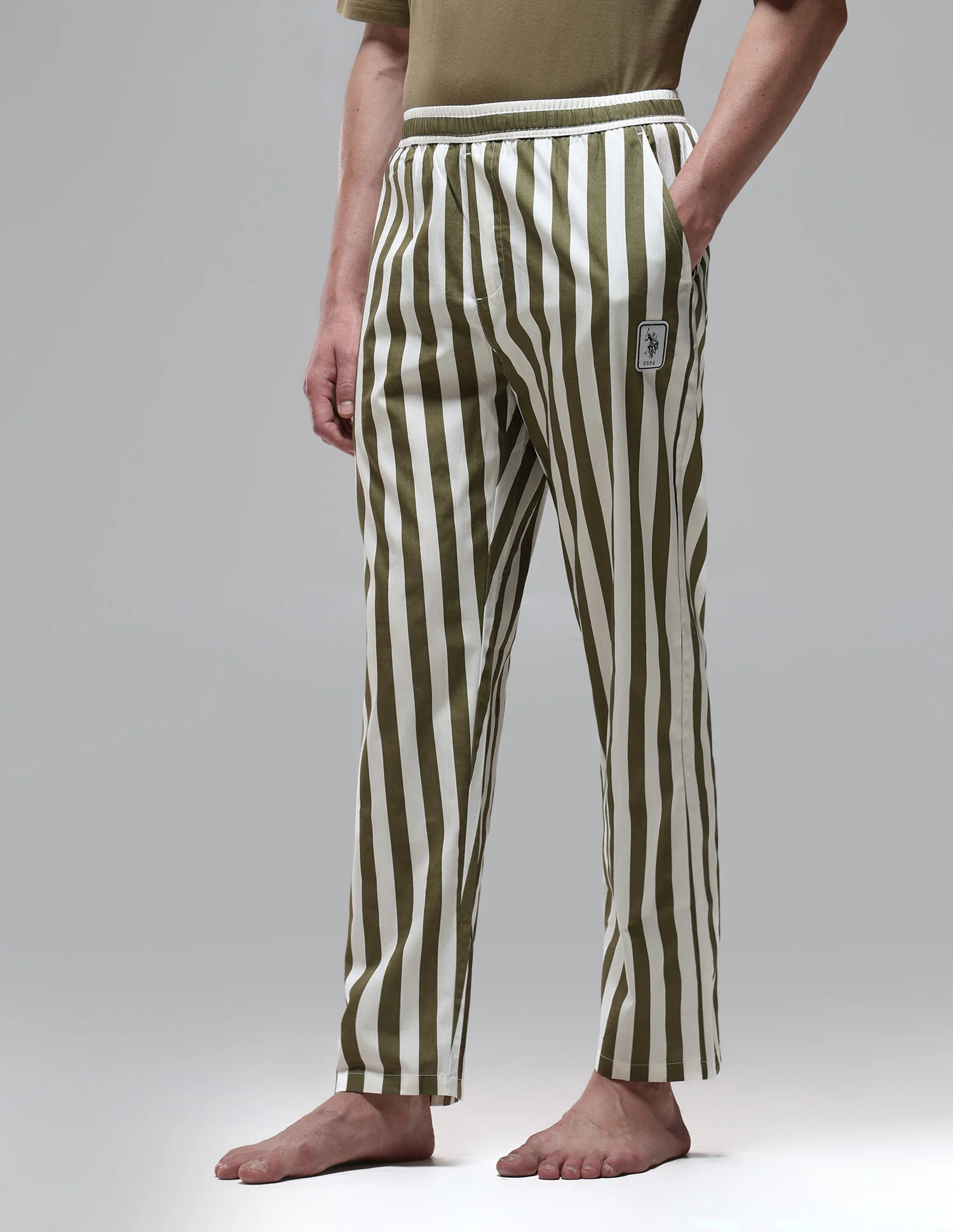 Vertical Striped Mid Rise OELP1 Lounge Pants - Image 4