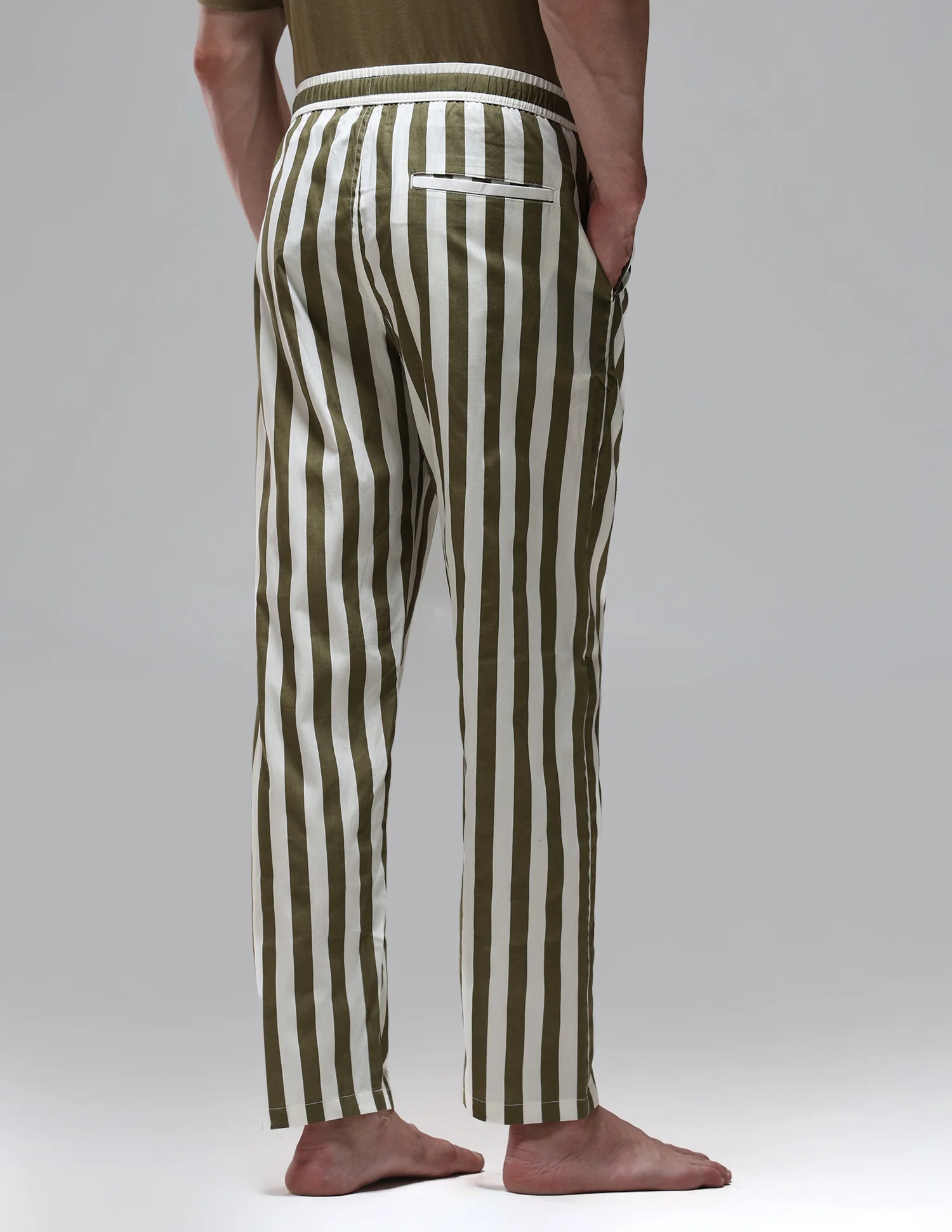Vertical Striped Mid Rise OELP1 Lounge Pants - Image 5