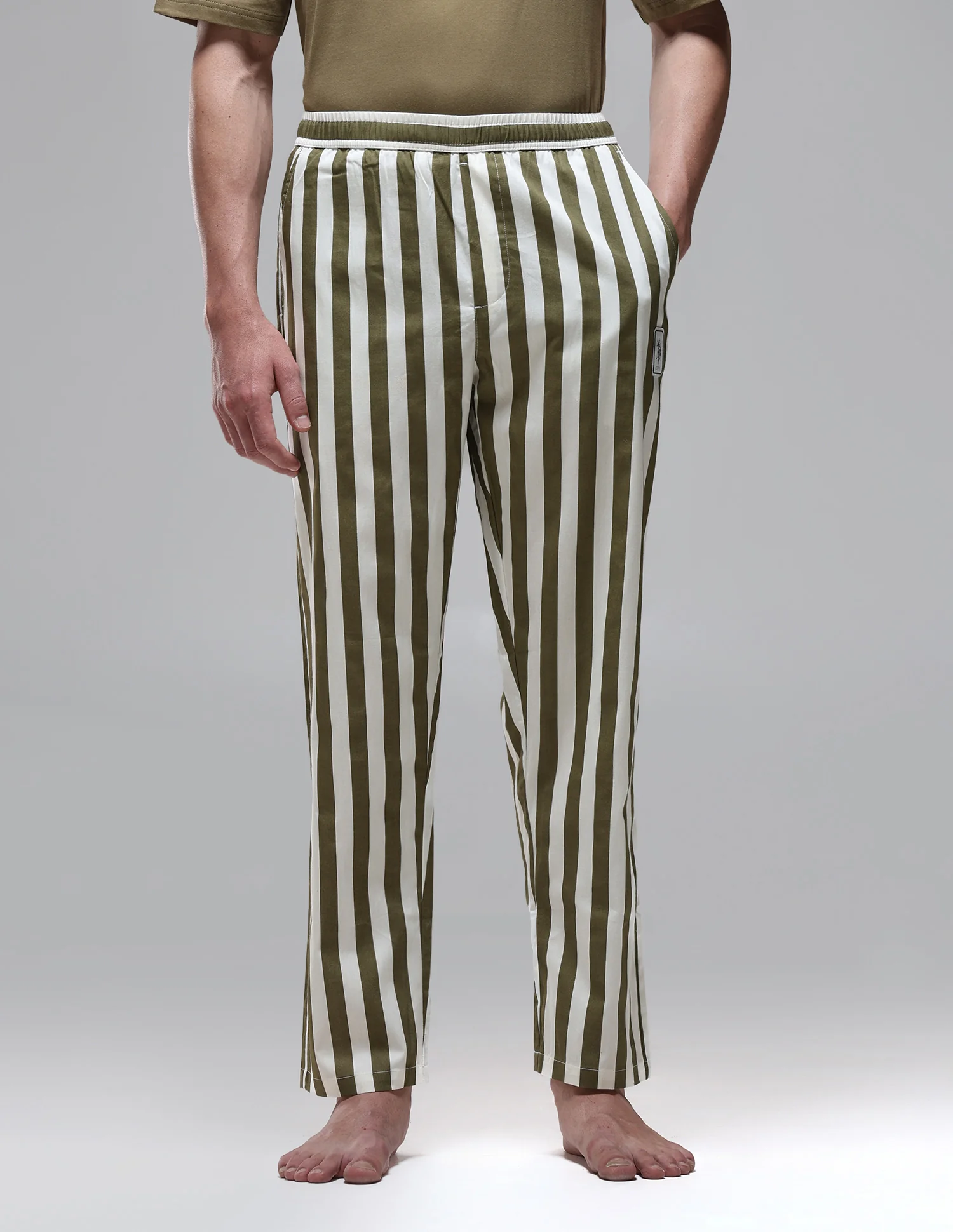 Vertical Striped Mid Rise OELP1 Lounge Pants - Image 6