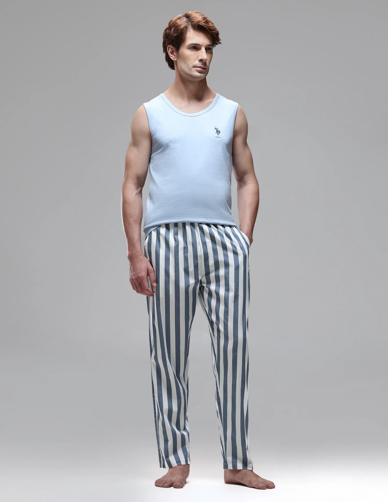 Vertical Striped Mid Rise OELP1 Lounge Pants - Image 3
