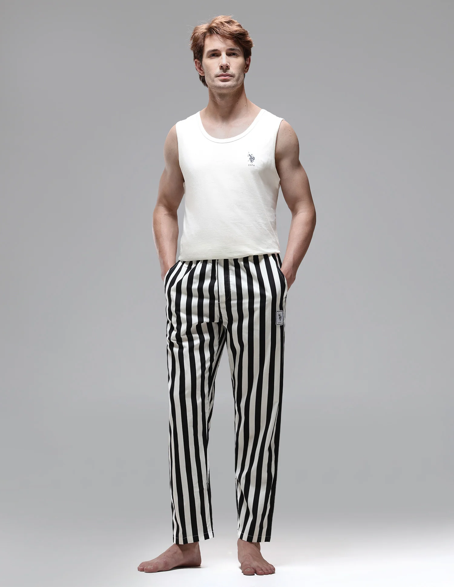 Vertical Striped Mid Rise OELP1 Lounge Pants - Image 3