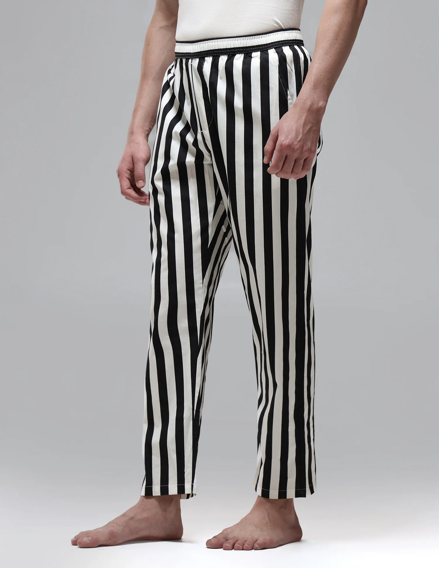 Vertical Striped Mid Rise OELP1 Lounge Pants - Image 4