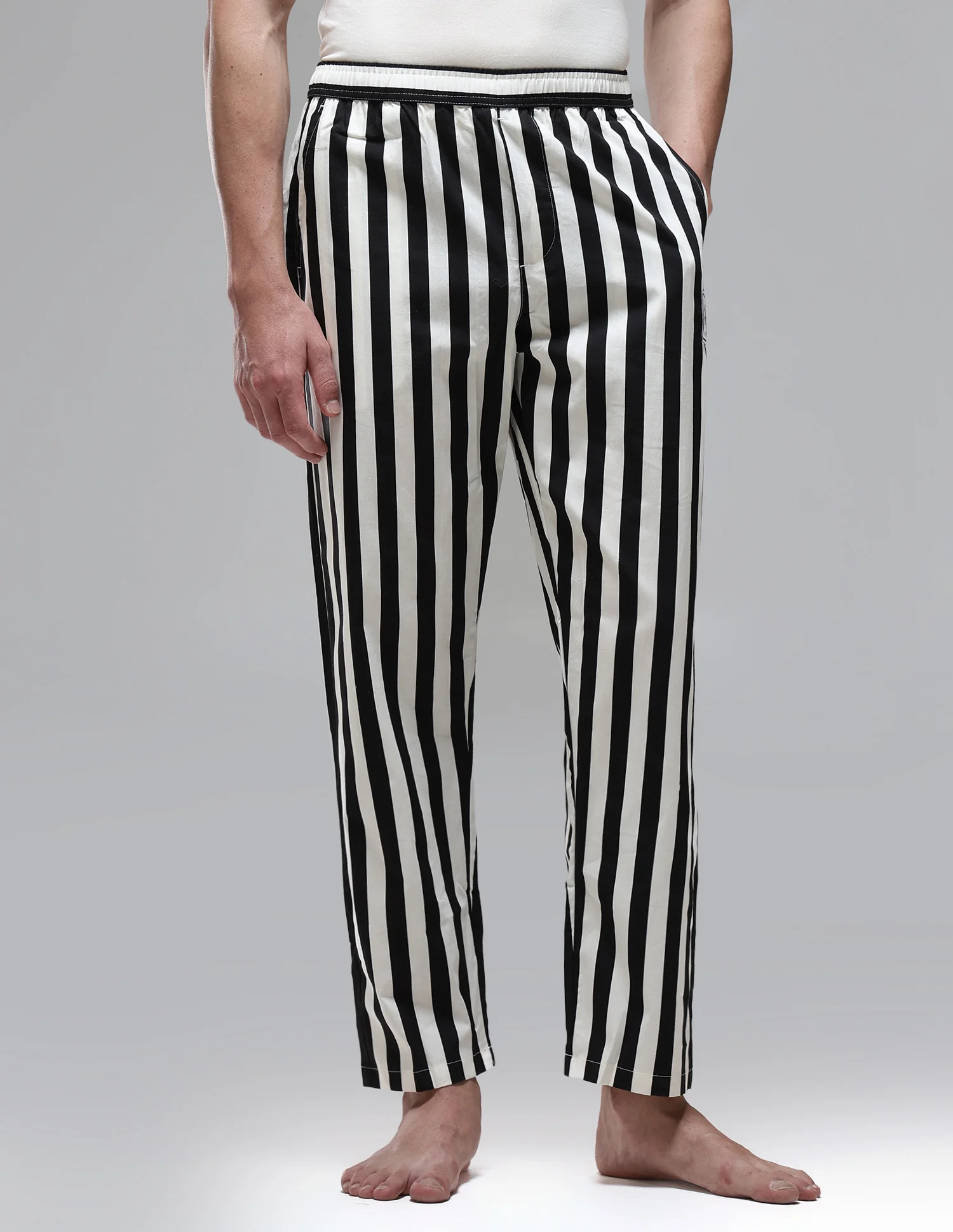 Vertical Striped Mid Rise OELP1 Lounge Pants - Image 6