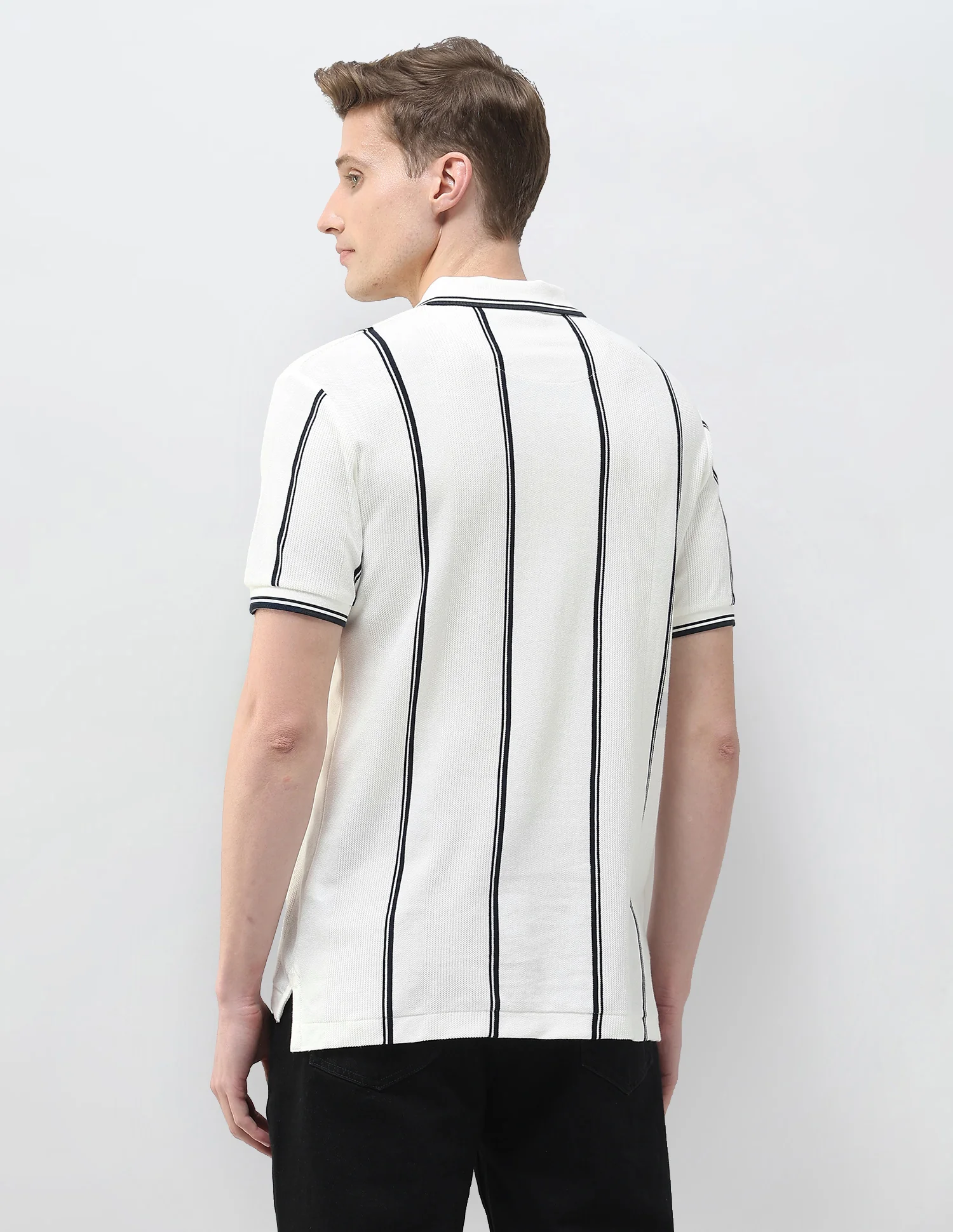 Vertical Striped Motel On The Coast Polo Shirt - Image 5